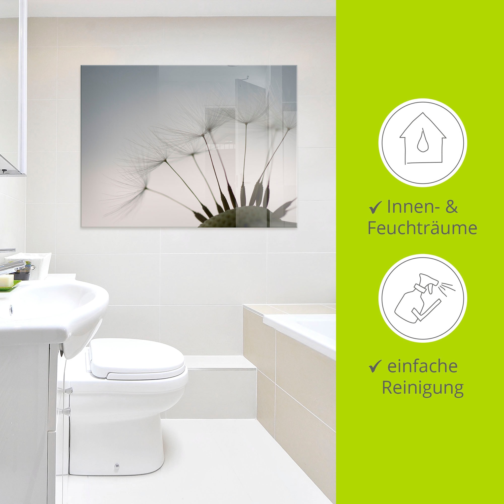 Artland Tableau en verre »Pusteblumen-Samen I« 1 cuis tlg. in verschiedenen Grössen