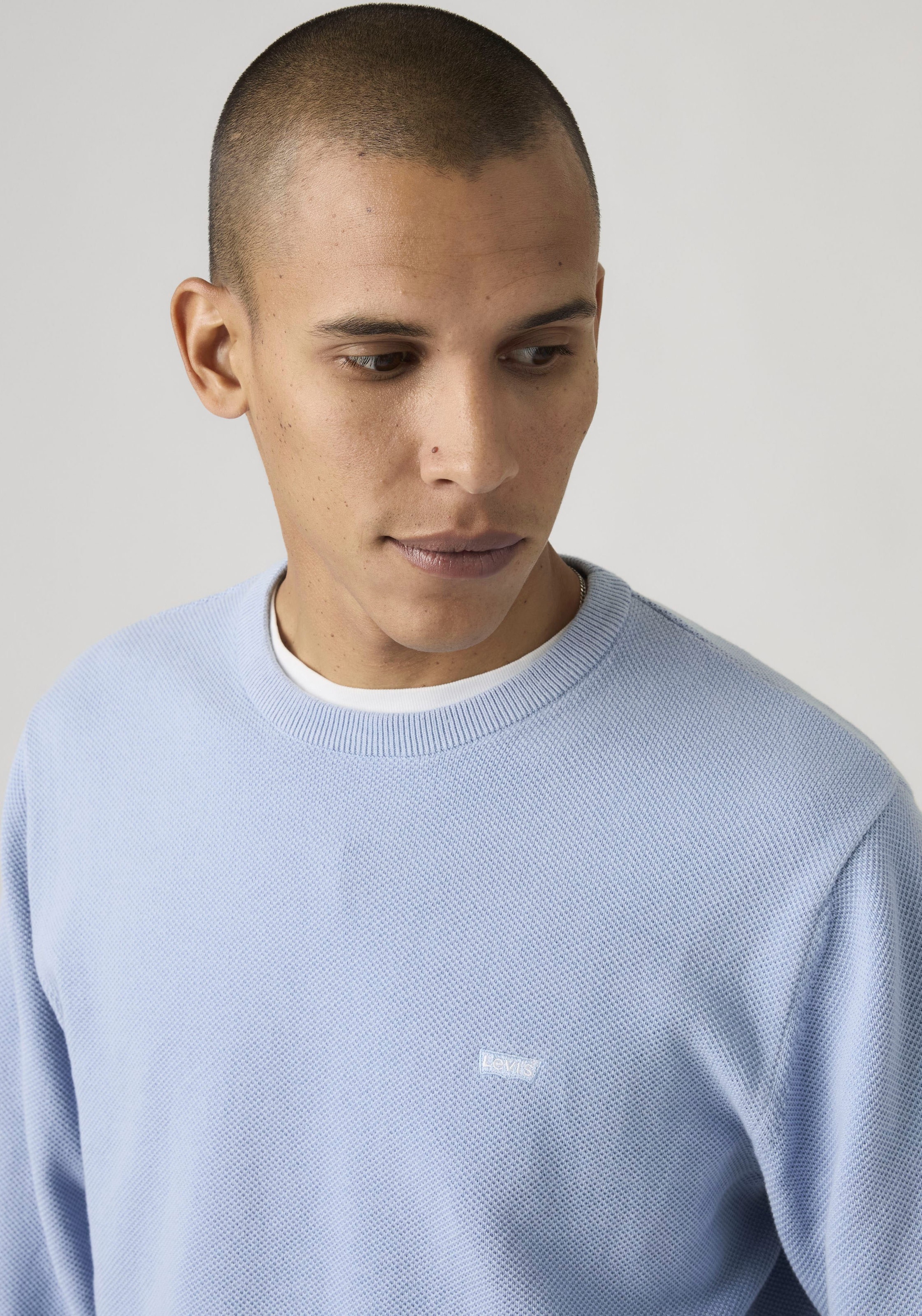 Levi's® Rundhalspullover »LIGHTWEIGHT HM SWEATER« Feingerippte Abschlüsse