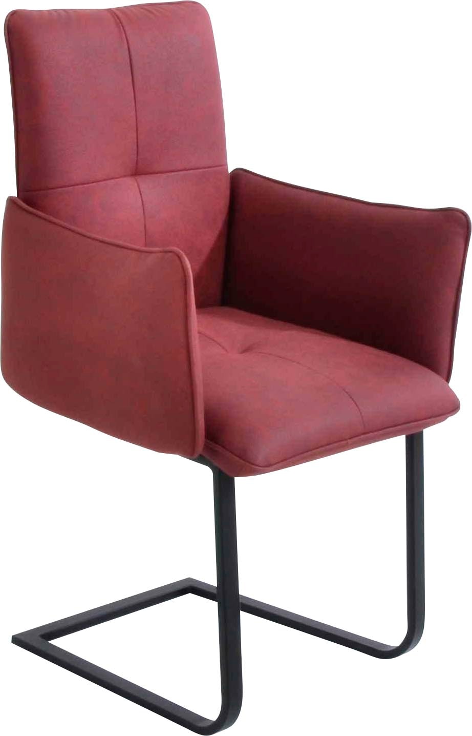 K+W Komfort & Wohnen Freischwinger () Freischwinger, Gestell in Metall schwarz, Steppung im Sitz und Rücken