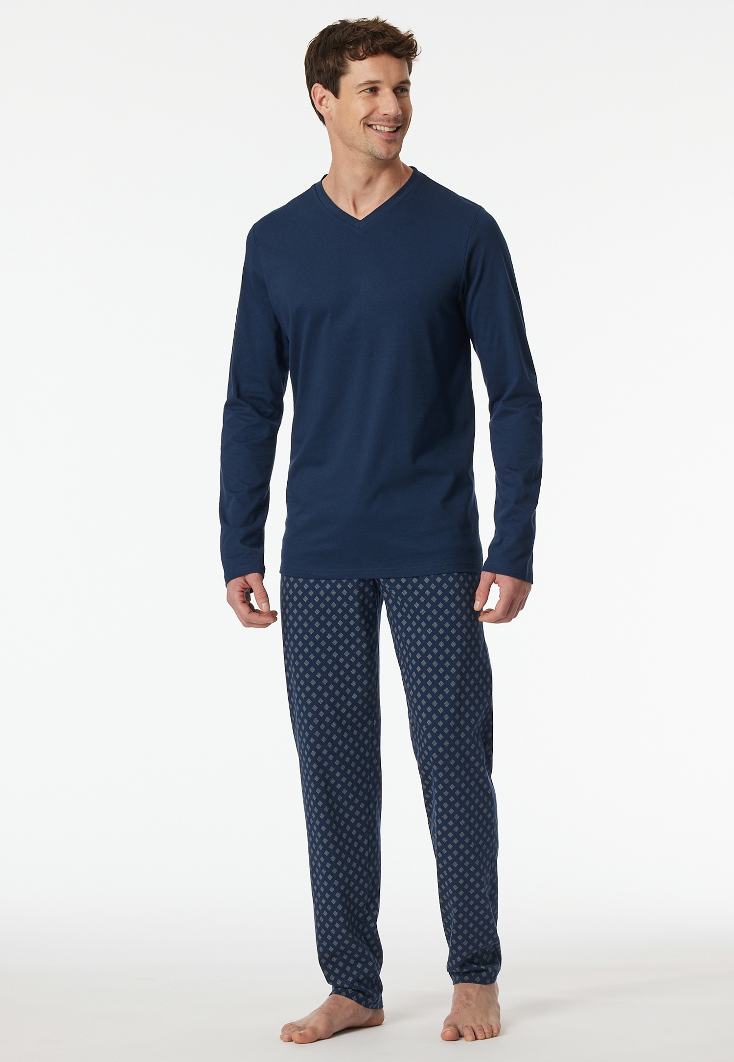 Image of Schiesser Schlafanzug "Casual Essentials" 2 mit V-Ausschnitt