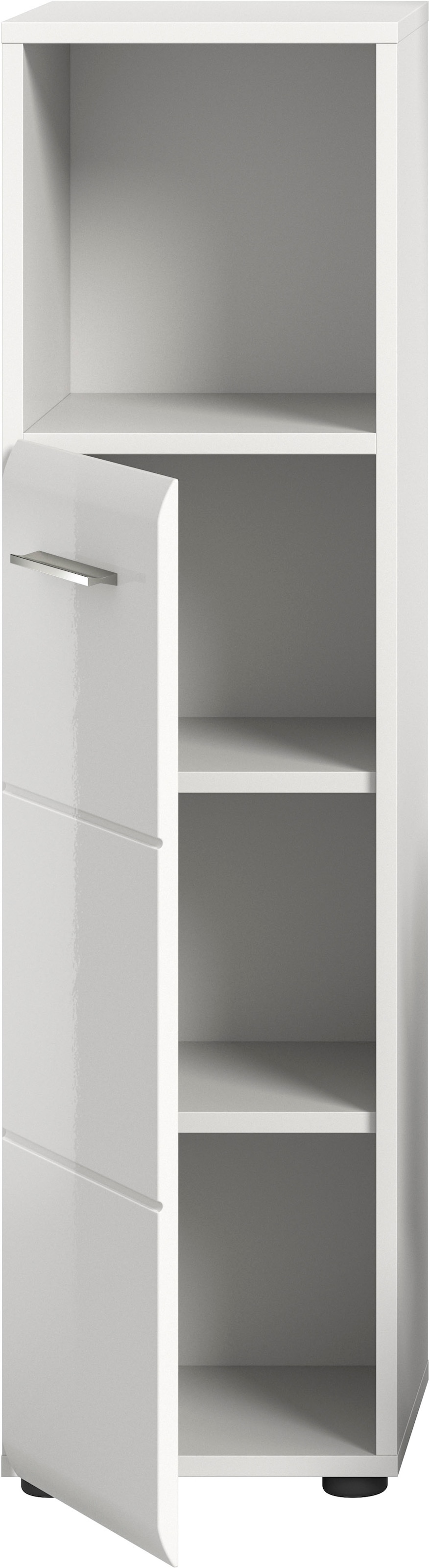 INOSIGN Midischrank »Florenz, Höhe 110 cm, 1 Tür, 2 Einlegeböden, 1 offenes Fach«, Türanschlag wechselbar, hochwertige MDF Front, Badschrank, Bad