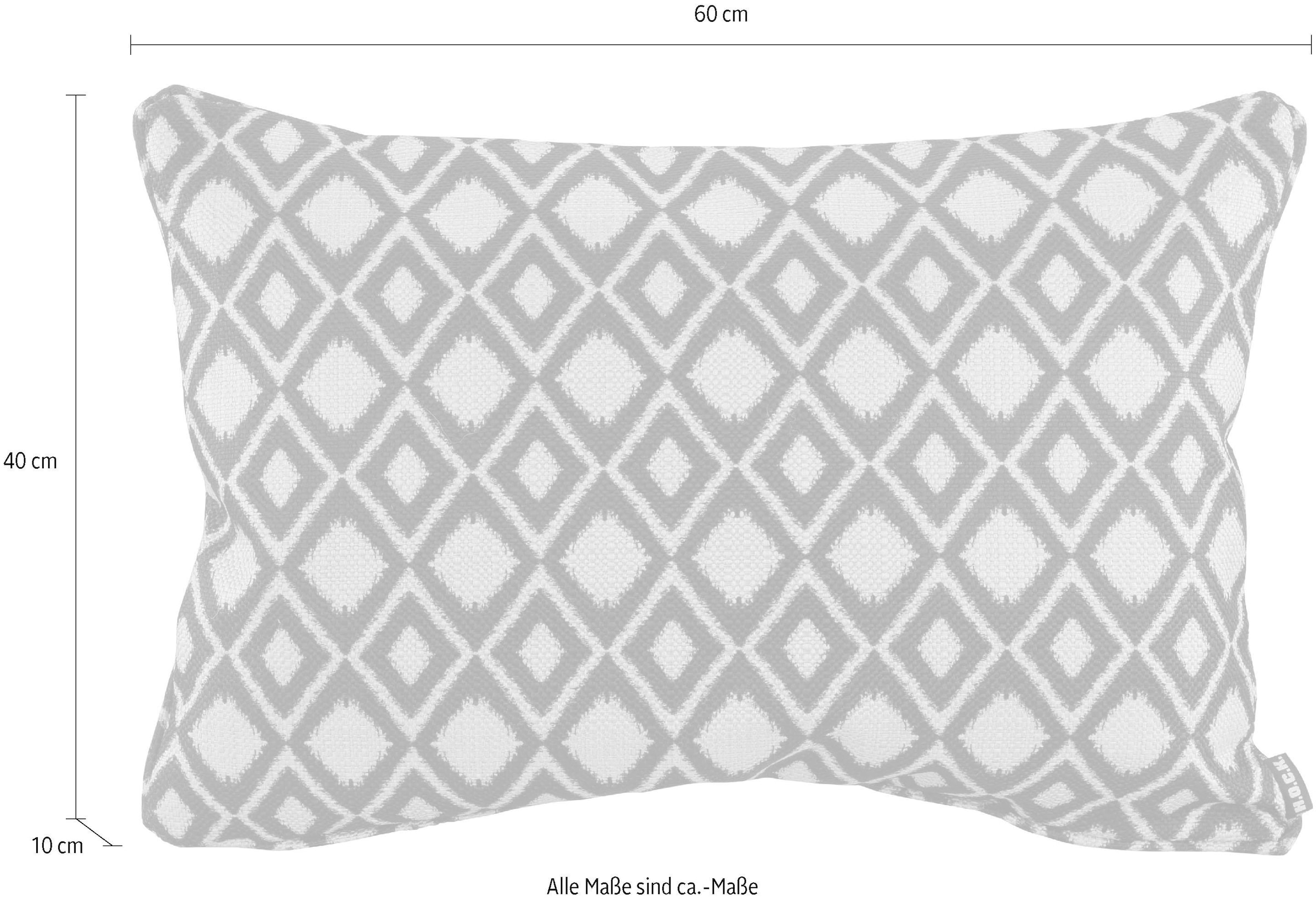 H.O.C.K. Coussin décoratif »Vigo« im Rautendesign, Kissenhülle mit Füllung, 1 Stück