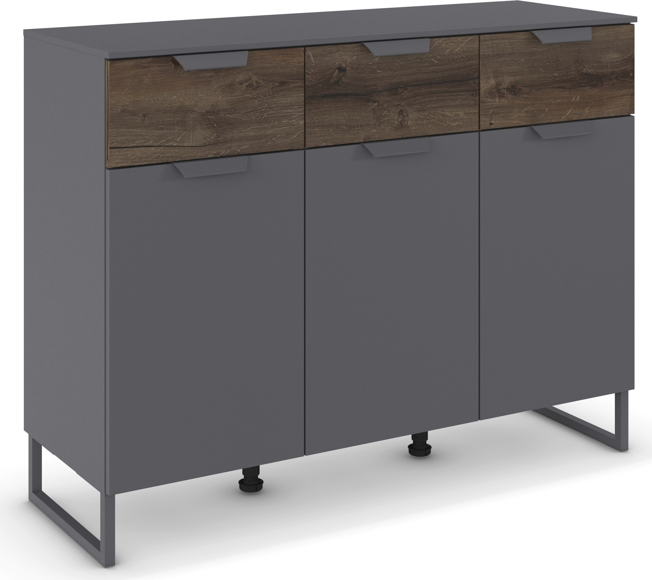 rauch Commode combinée »Barea« Largeur 120 cm, hauteur 92 cm,  3 portes, 3 tiroirs spacieux, étagères réglables MADE IN GERMANY