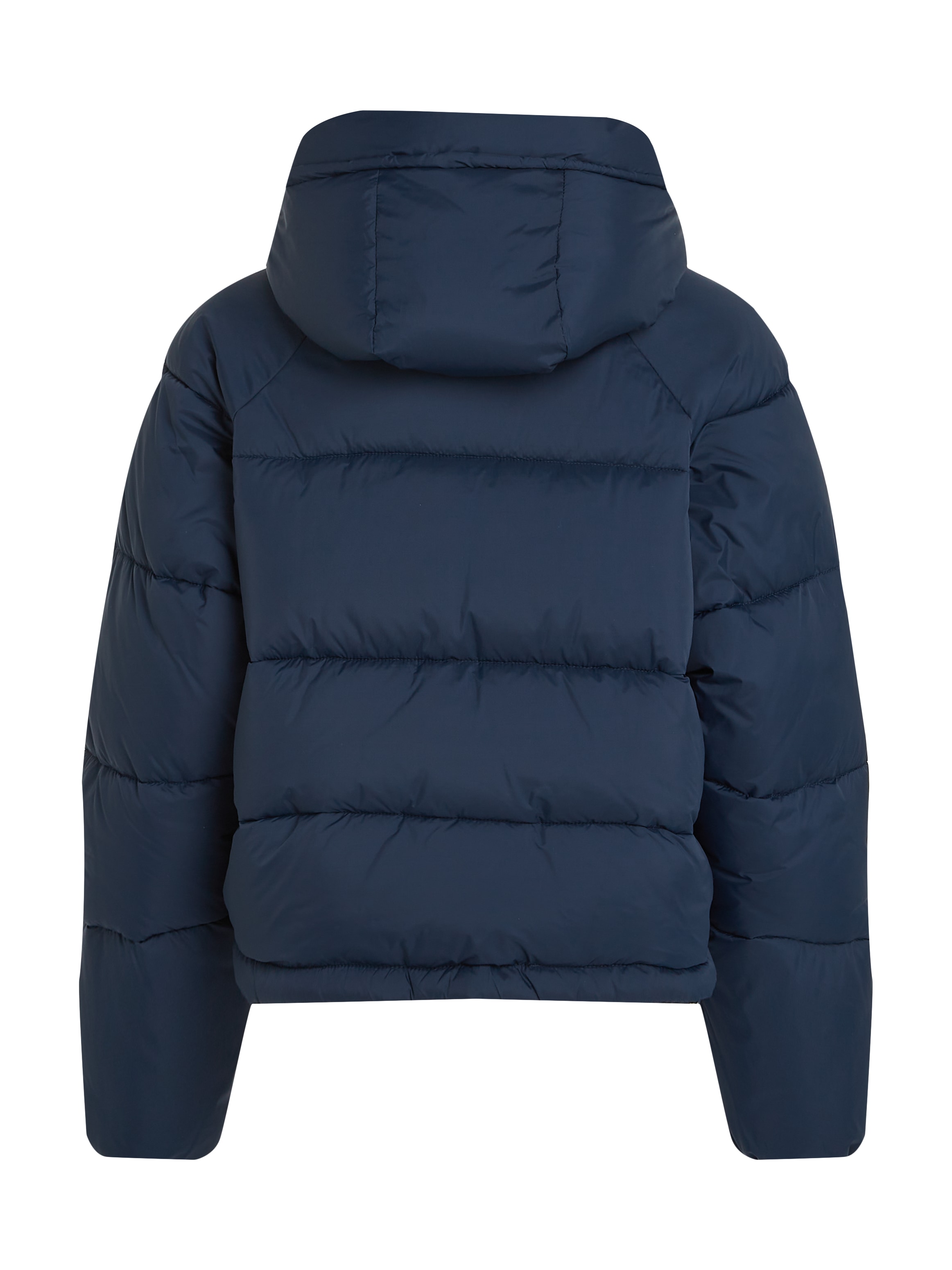 Tommy Jeans Curve Steppjacke »JW ASPEN PUFFER EXT«, mit Kapuze, mit hochschliessendem Kragen, Kapuze, Leistentaschen