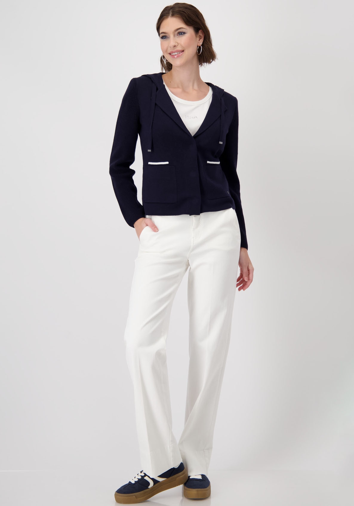 Monari Strickjacke, mit Kapuze