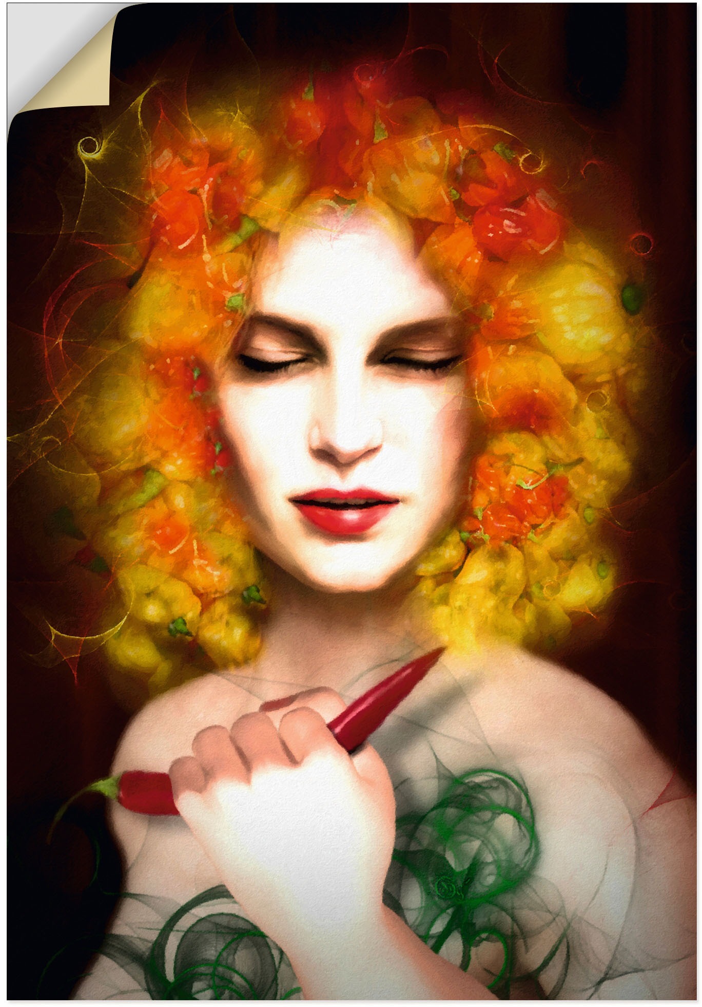 Image of Artland Wandbild »La Donna Piccante«, Bilder von Frauen, (1 St.), in vielen Grössen & Produktarten - Alubild / Outdoorbild für den Aussenbereich, Leinwandbild, Poster, Wandaufkleber / Wandtattoo auch für Badezimmer geeignet bei Ackermann Versand Schweiz