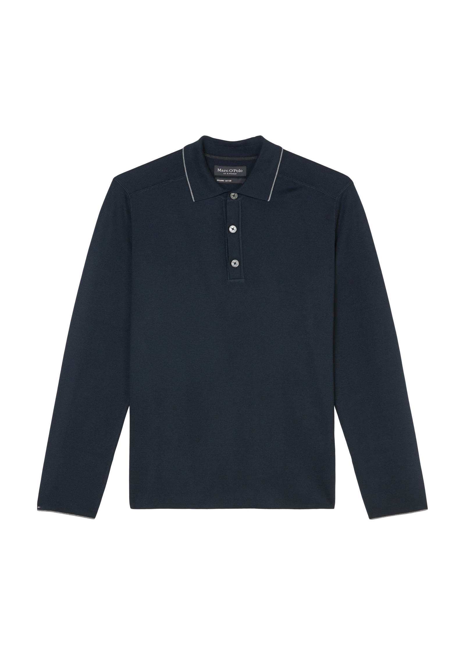 Marc O'Polo Polokragenpullover, elegante, dicht gestrickte Milano-Struktur