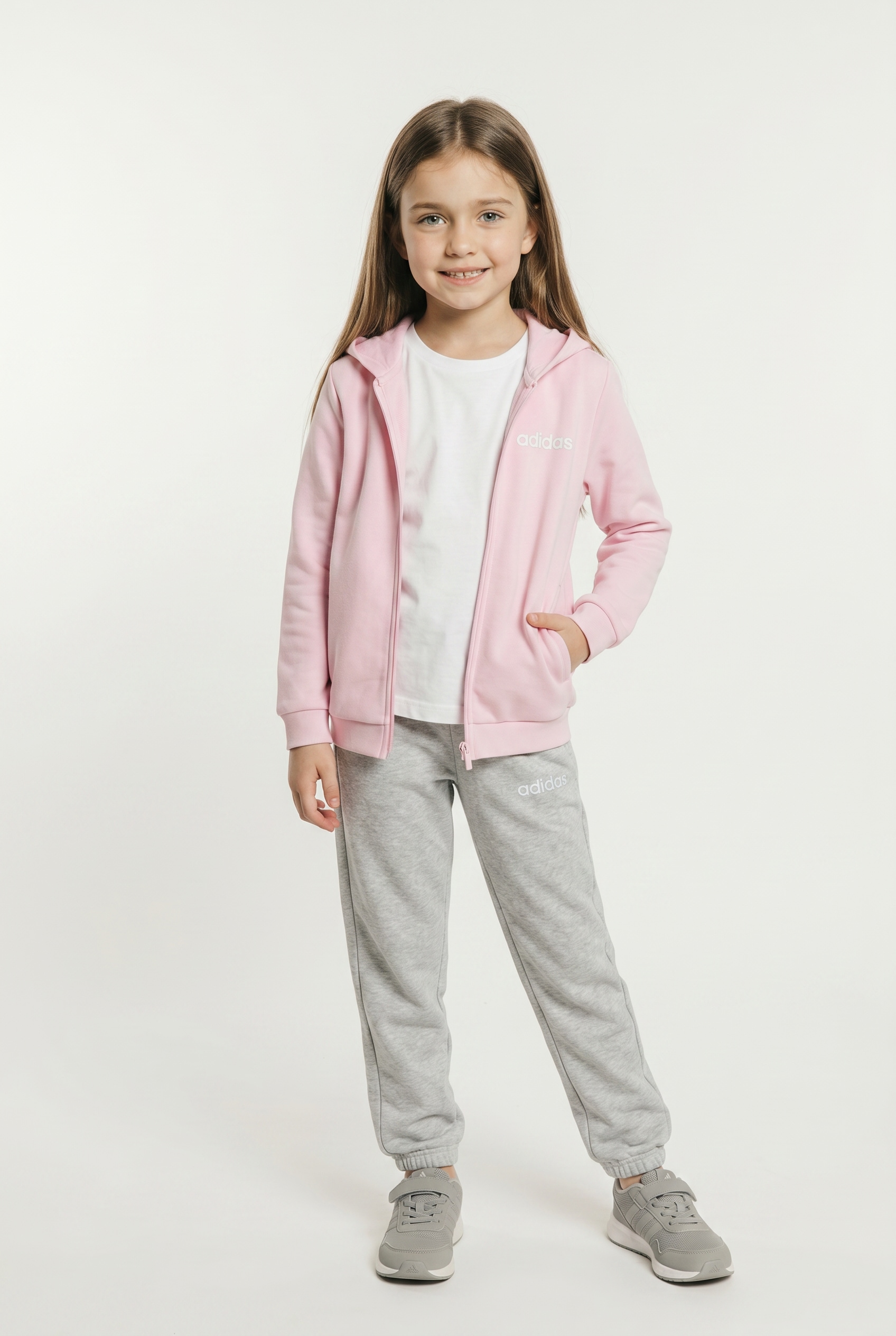 Image of adidas Sportswear Trainingsanzug "ESSENTIALS KINDER" 2 zweiteilig, aus Baumwolle und Polyester, weiches French Terry