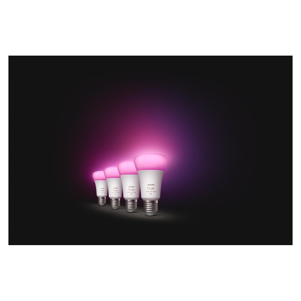 Philips Hue LED-Leuchtmittel »Philips Hue Leuchtmittel White & Color«, E27, Tageslichtweiss-Neutralweiss-Warmweiss-Farbwechsler