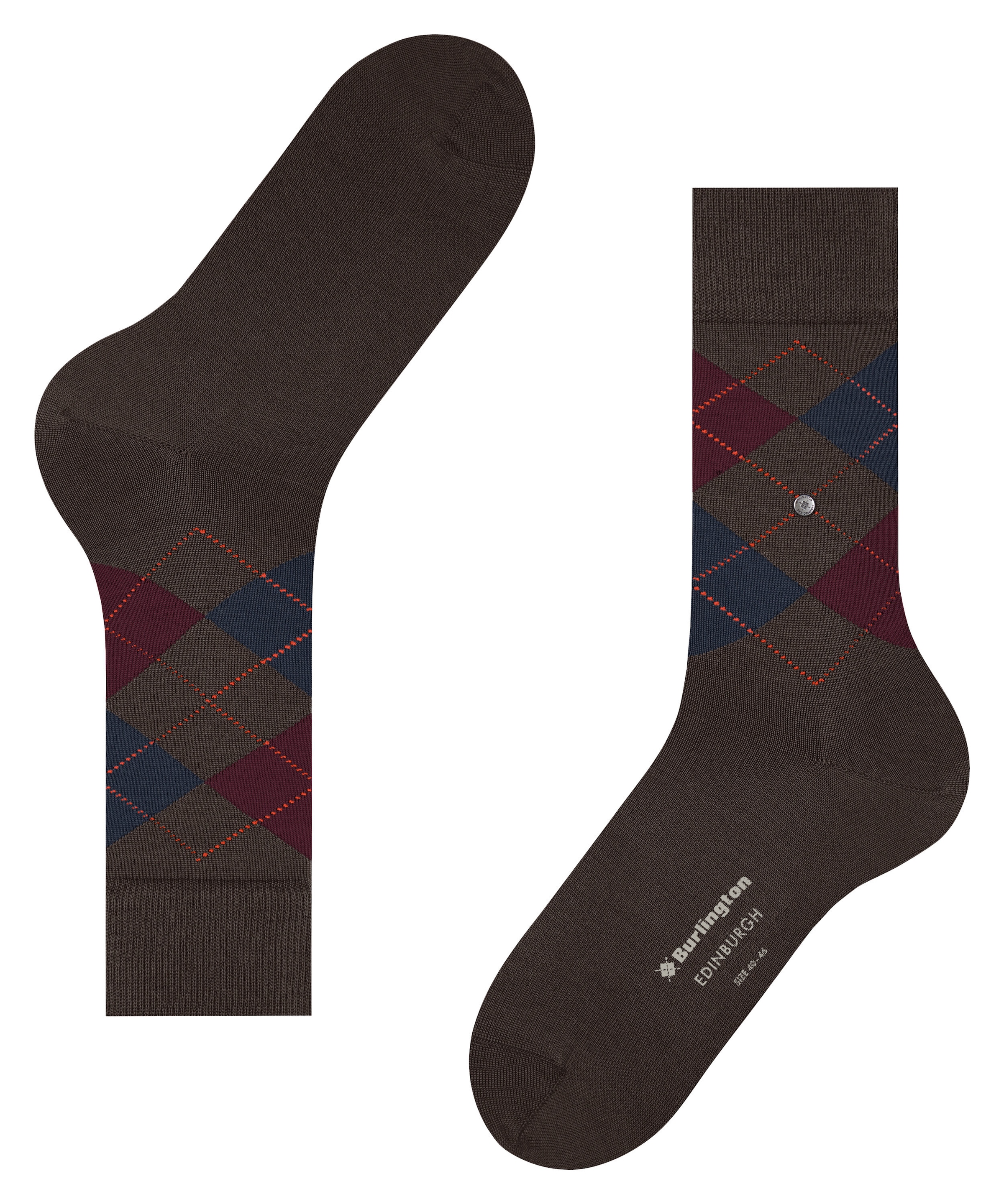 Burlington Socken »Edinburgh« Einheitsgrösse 40-46, klassisches Argyle-Muster, wärmende Wollmischung