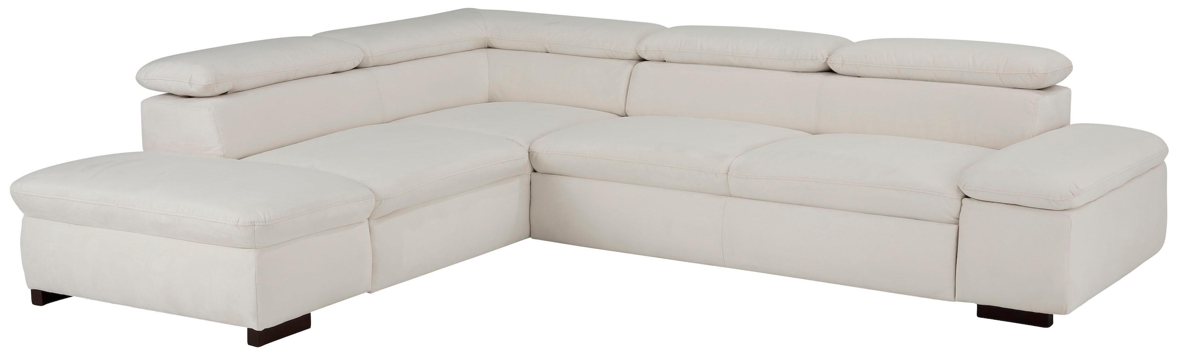 Home affaire Canapé d'angle »Alberto L-Form« mit Kopfteilverstellung, wahlweise mit Bettfunktion