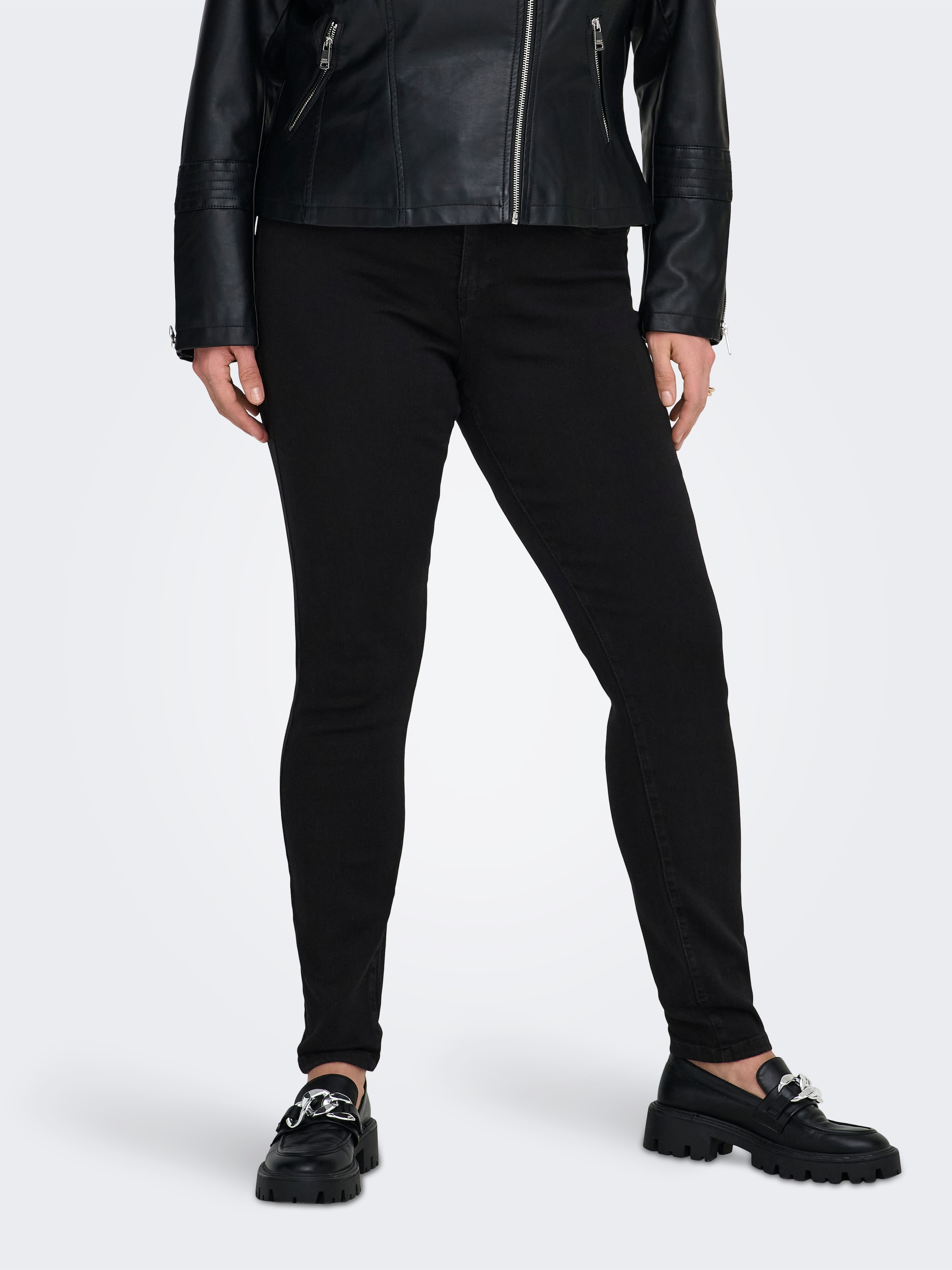 Image of ONLY CARMAKOMA Skinny-fit-Jeans "CARSTORM LIFE PUSH UP HW SK JEANS NOOS"