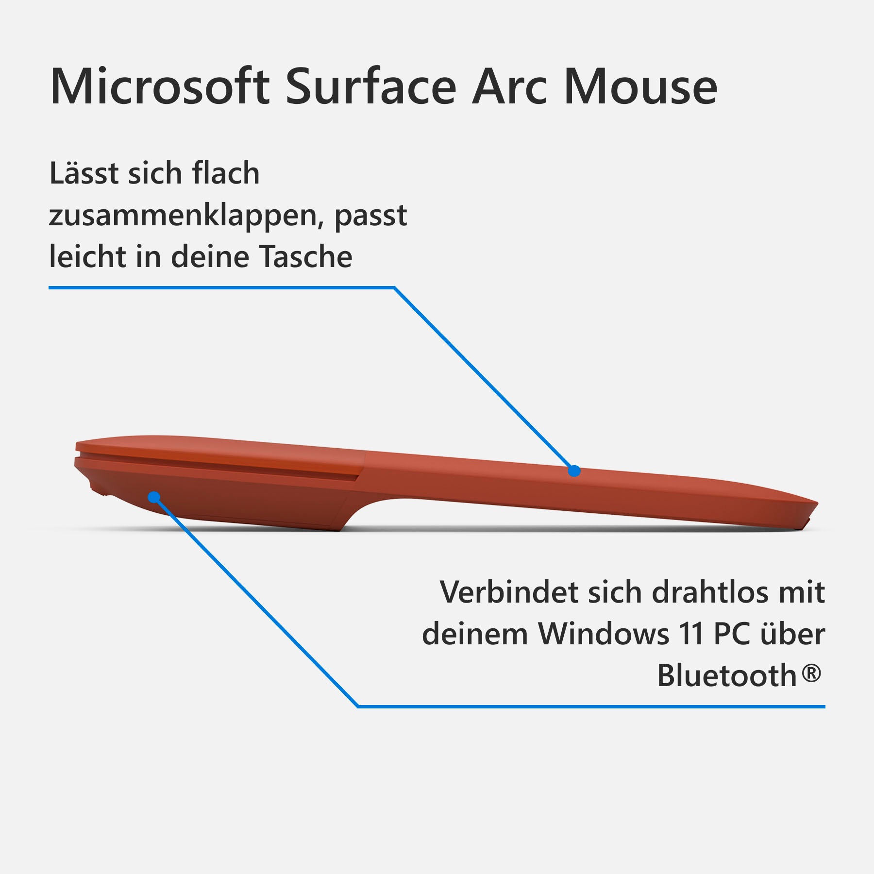 Microsoft Maus »Microsoft Surface Arc Mouse CZV-00066«, Bluetooth