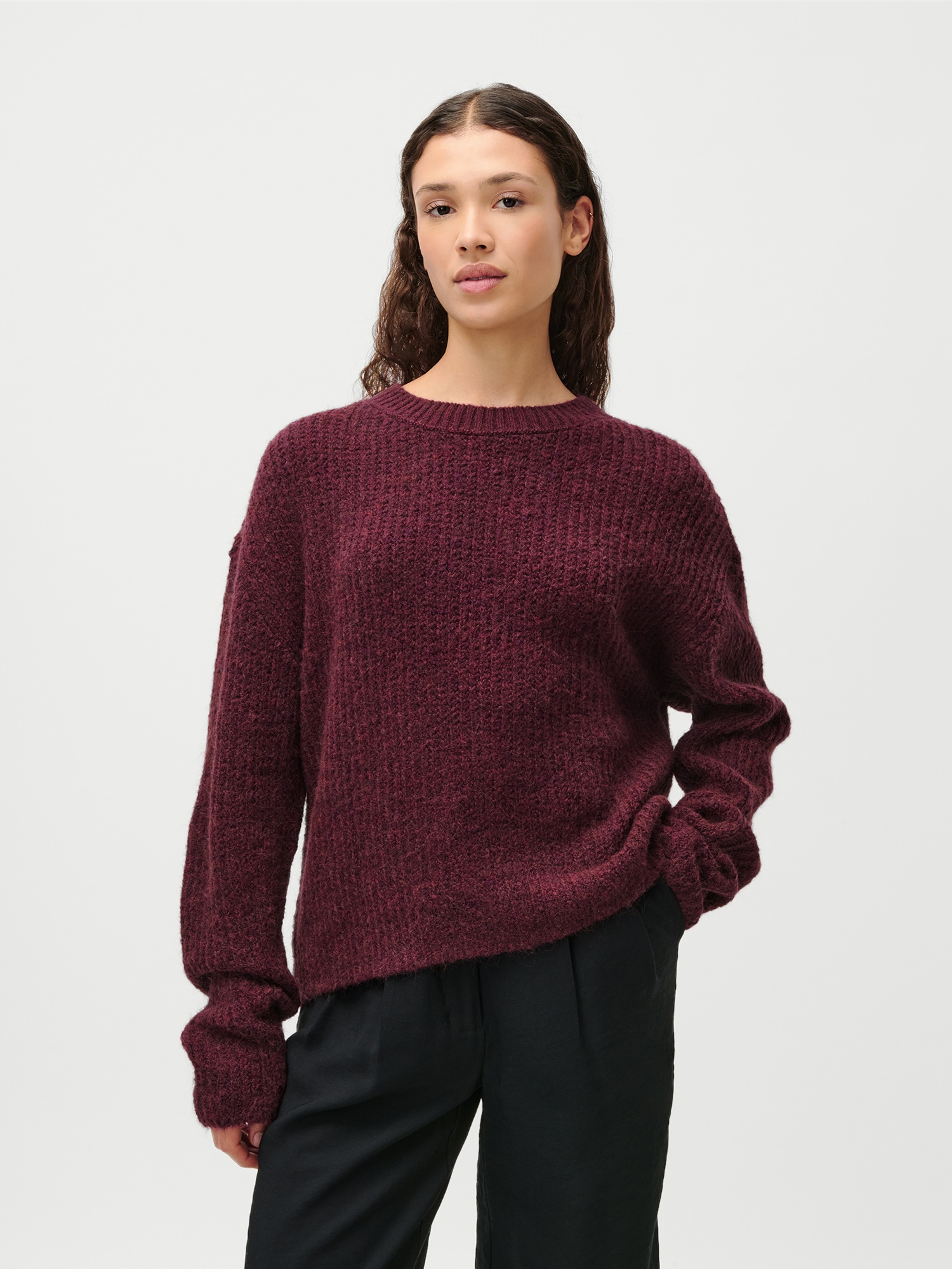 Image of LeGer Strickpullover "Florina, LeGer by Lena Gercke" überschnittene Schultern, lockere Form, Rundhals