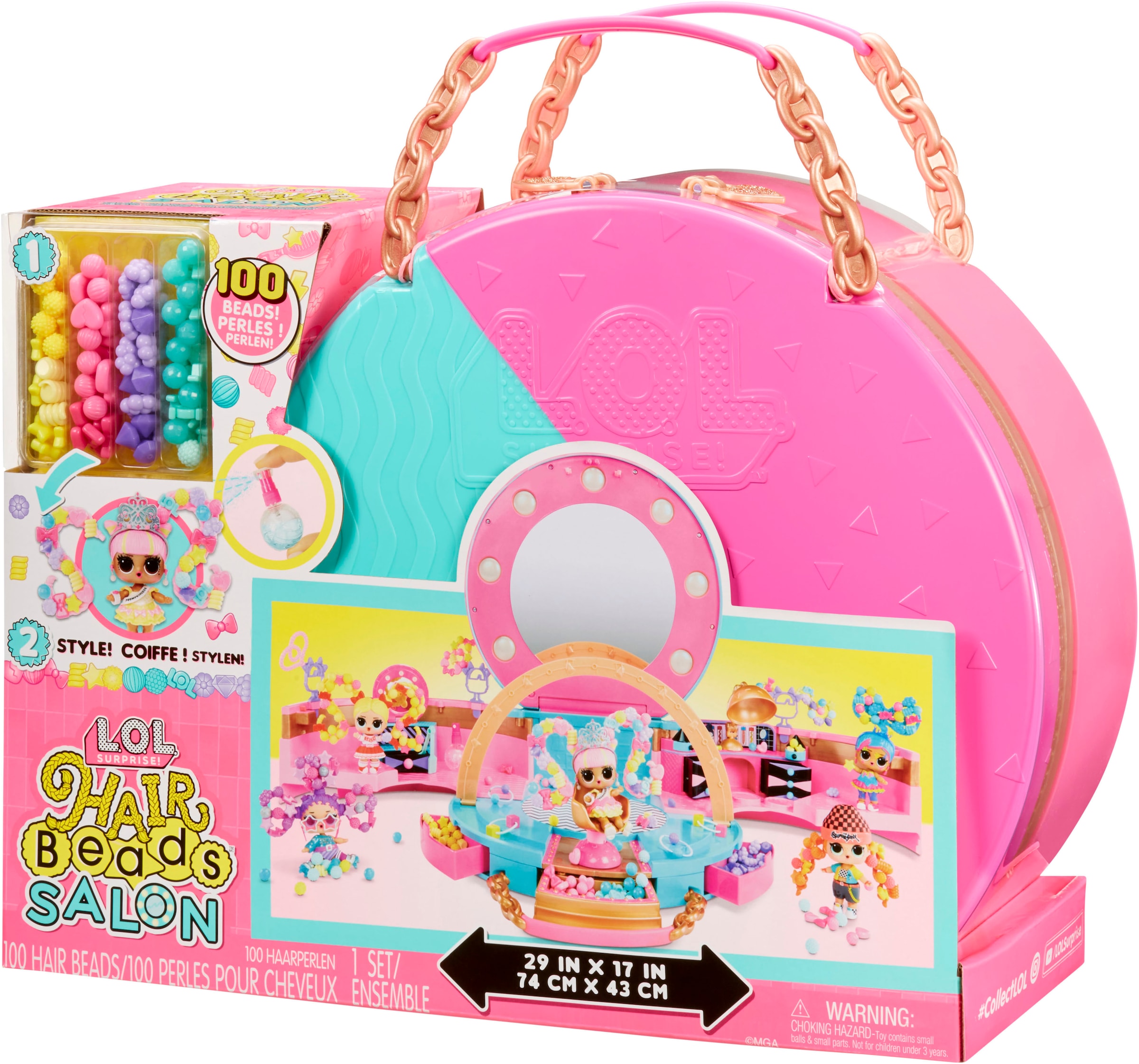 L.O.L. SURPRISE! Kreativset »L.O.L. Surprise Hair Beads Salon« inklusive Püppchen mit DIY Perlen-Frisuren