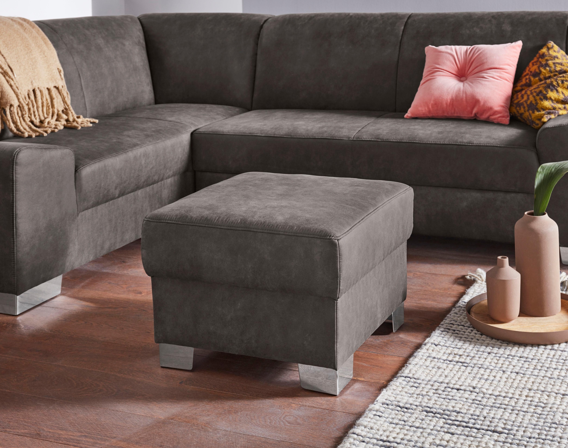 DOMO collection Hocker »Anzio«, wahlweise mit Federkern
