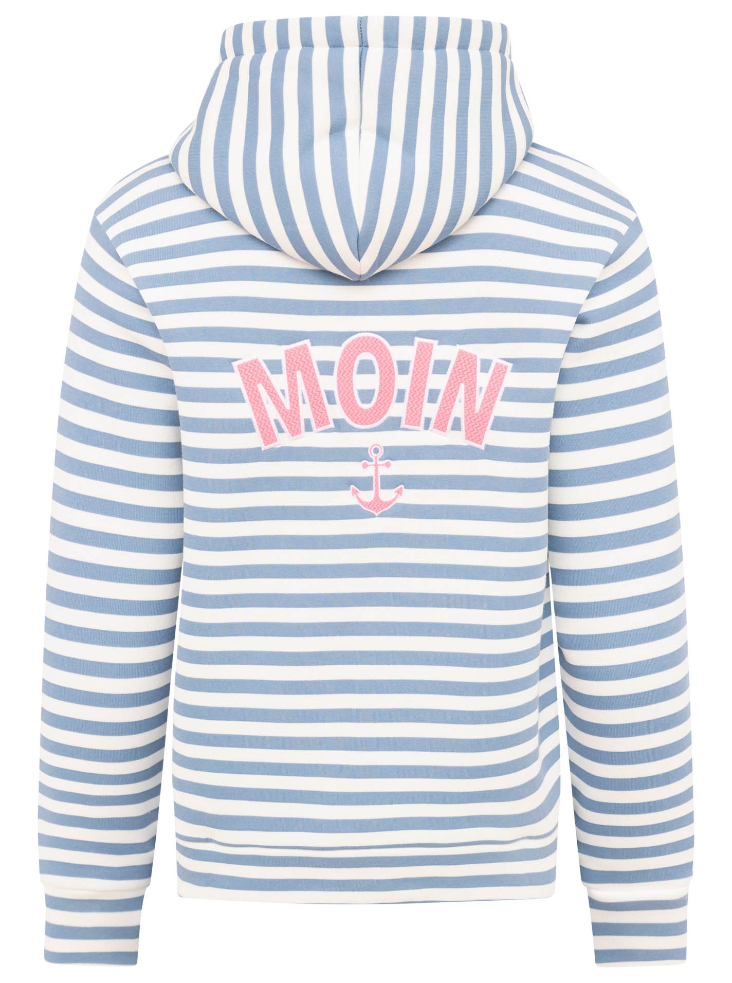 Zwillingsherz Kapuzensweatjacke Streifen, Kapuze, Reissverschluss, modisch, Langarm, Taschen