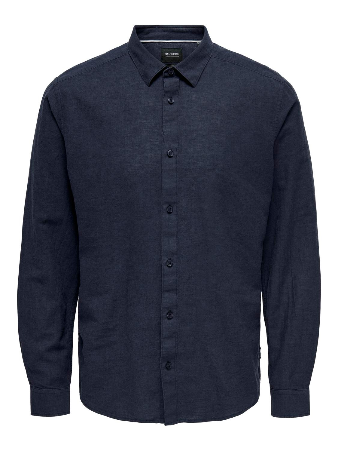 ONLY & SONS Langarmhemd »ONSCAIDEN LS SOLID LINEN SHIRT NOOS«