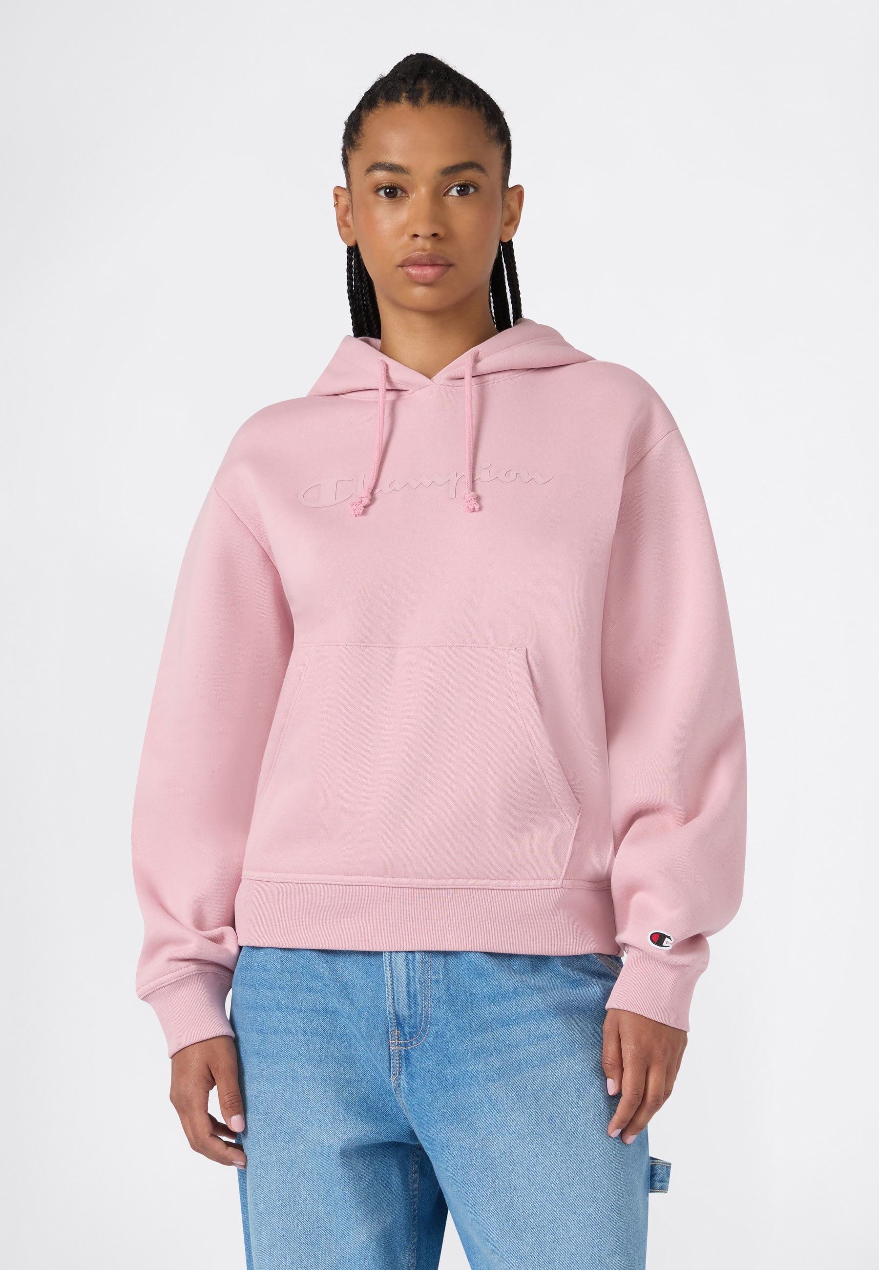 Image of Champion Kapuzensweatshirt "SPORTWEAR HOODIE Standard Fit", mit Langarm-Design, aus Baumwolle und Polyester, Standard Fit