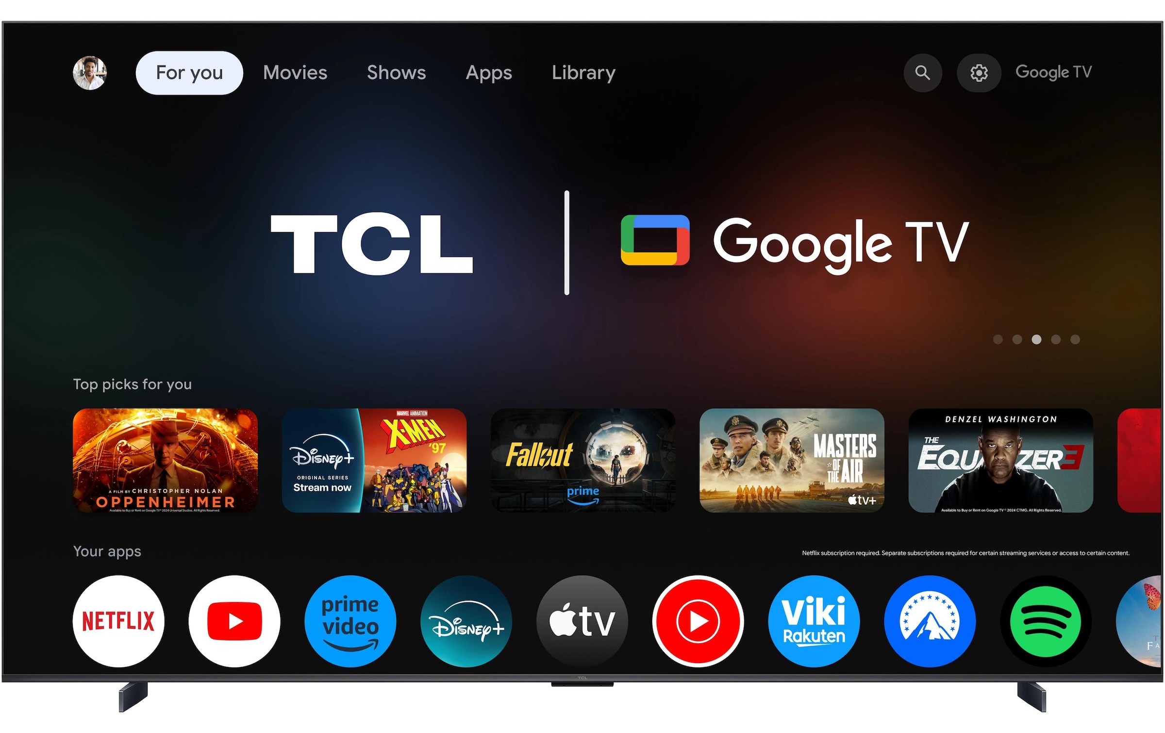 TCL QLED-Fernseher »98C6K« 249 cm/98 ″ Smart-TV