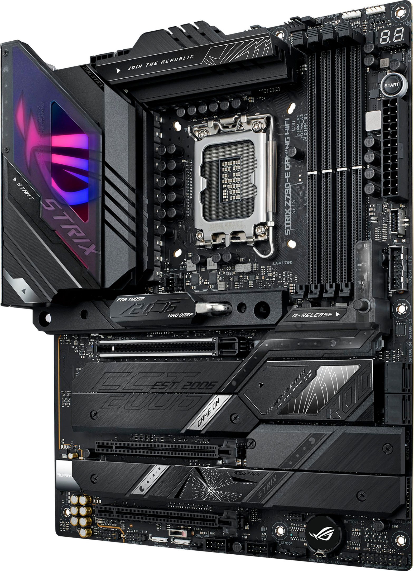 Asus Mainboard »ROG STRIX Z790-E GAMING WIFI«, DDR5 Speicher, 5x M.2, PCIe 5.0, WiFi 6E, AI Overclocking, Aura Sync