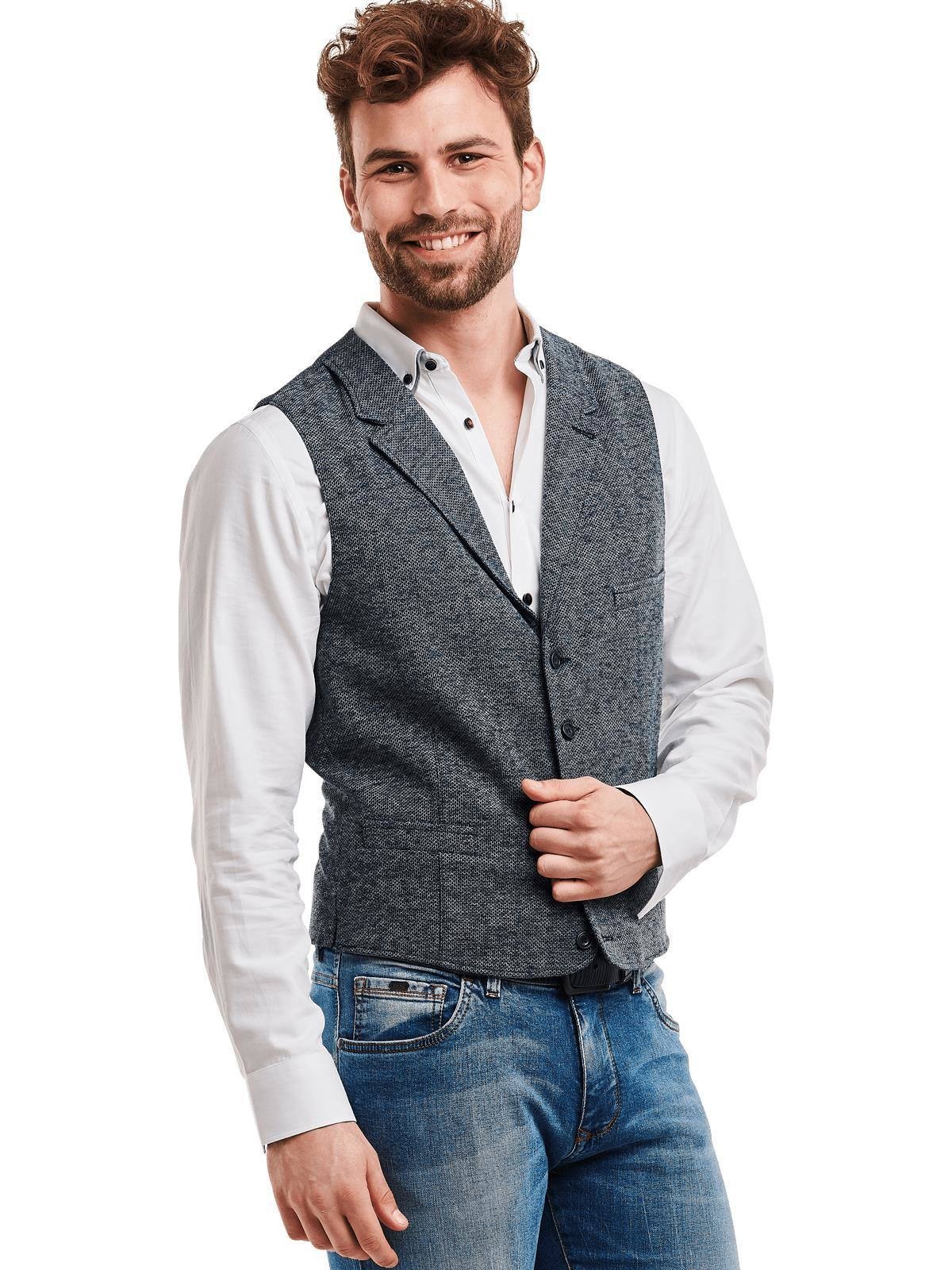 strukturierte Sakko-Weste