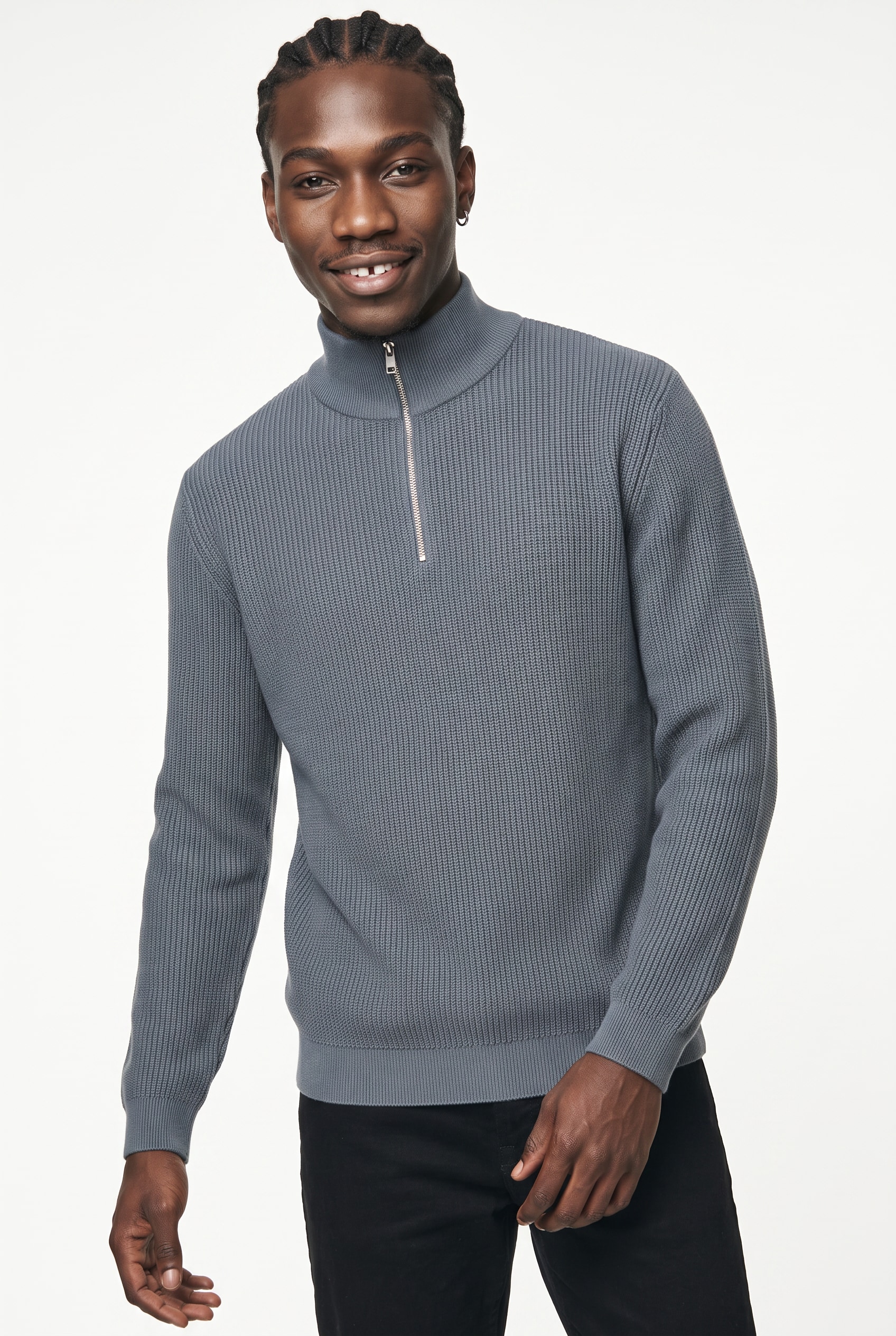 Jack & Jones Troyer »JPRBLACONNOR KNIT HALF ZIP« Baumwolle, regular fit