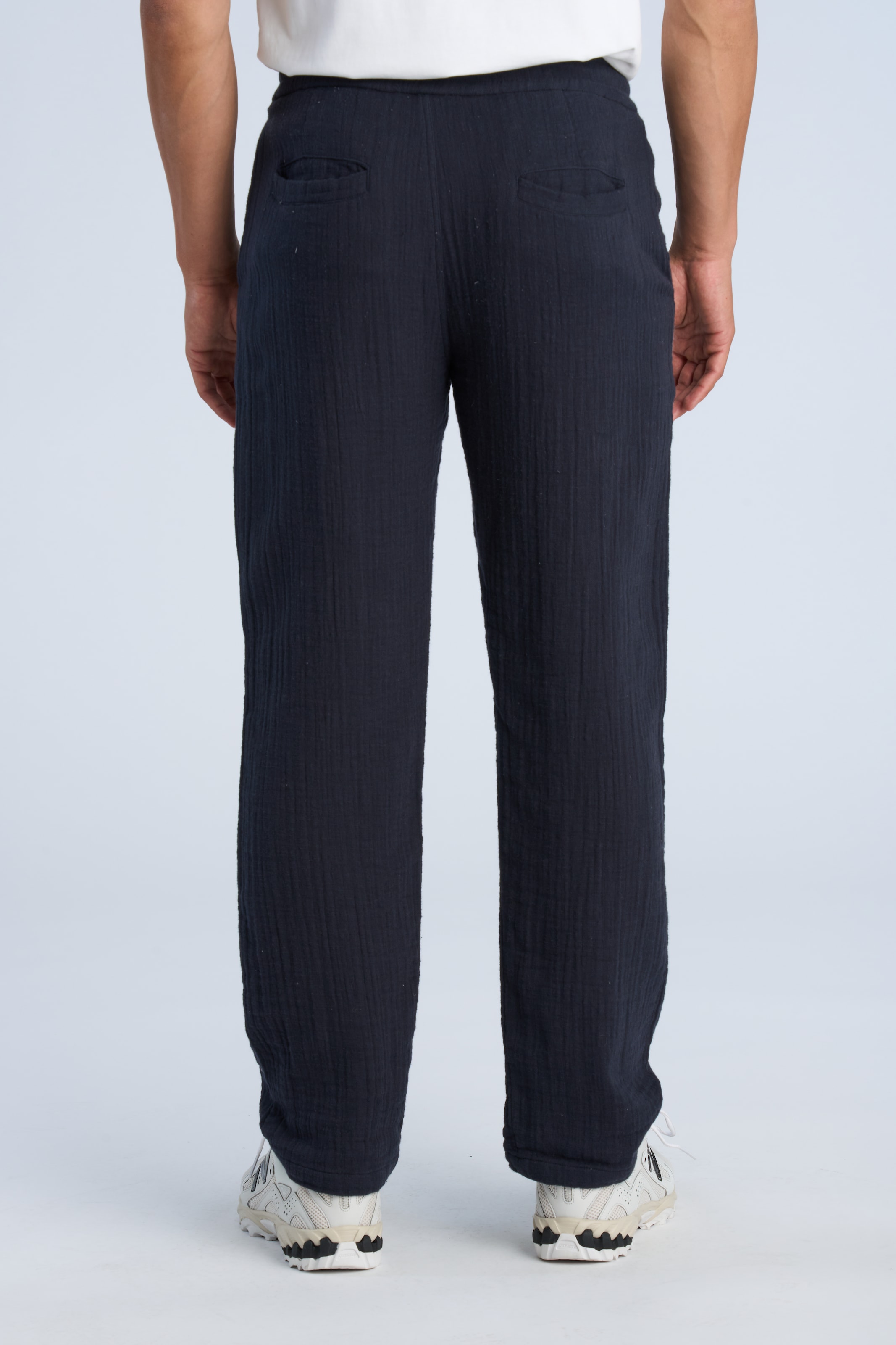 LINDBERGH Stoffhose  Sommerhose in Leinen-Optik und mit Gummizug - Weiter Schnitt
