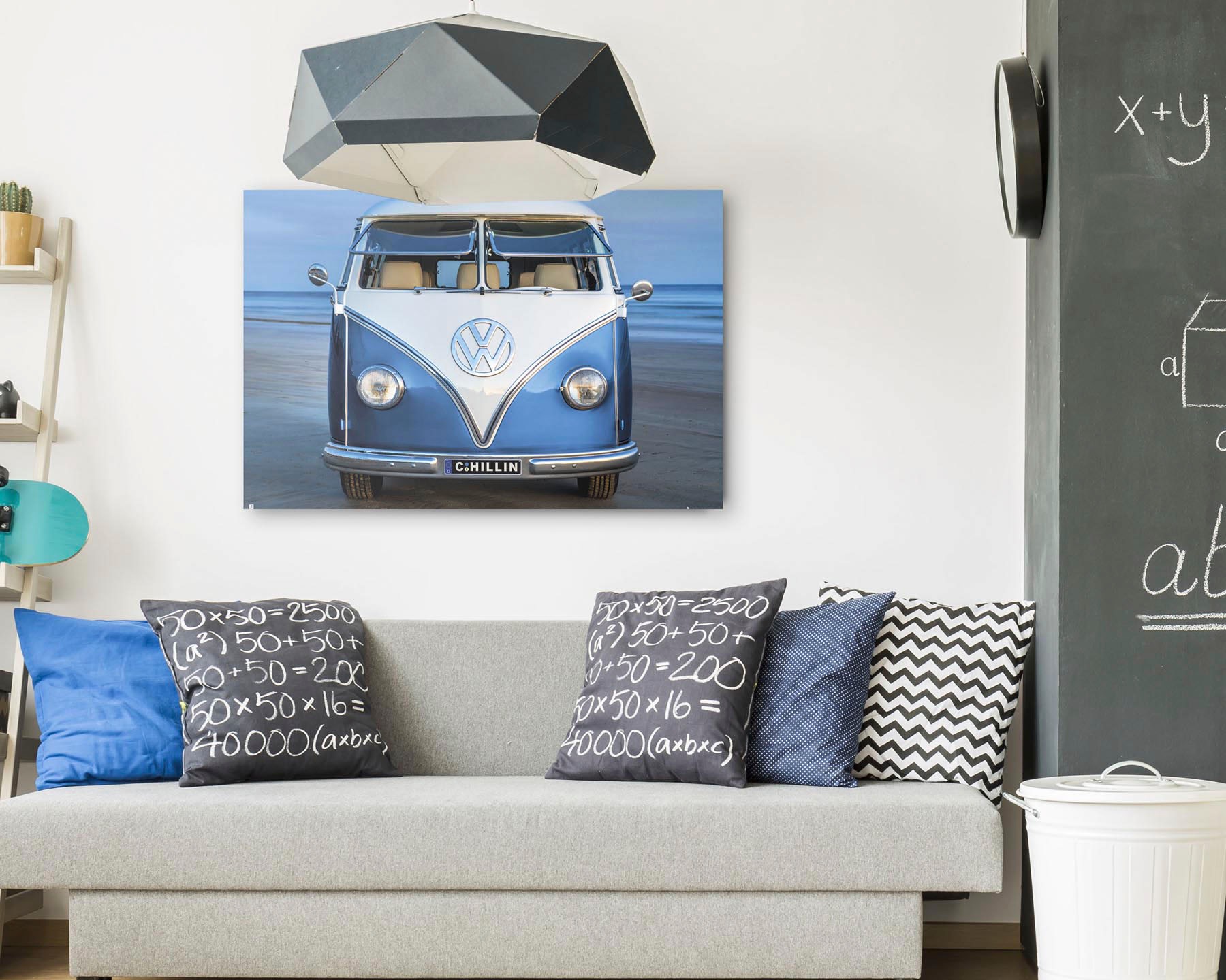 Image of Reinders! Holzbild »Deco Panel 60x90 Volkswagen - Brendan Ray blue kombi« bei Ackermann Versand Schweiz