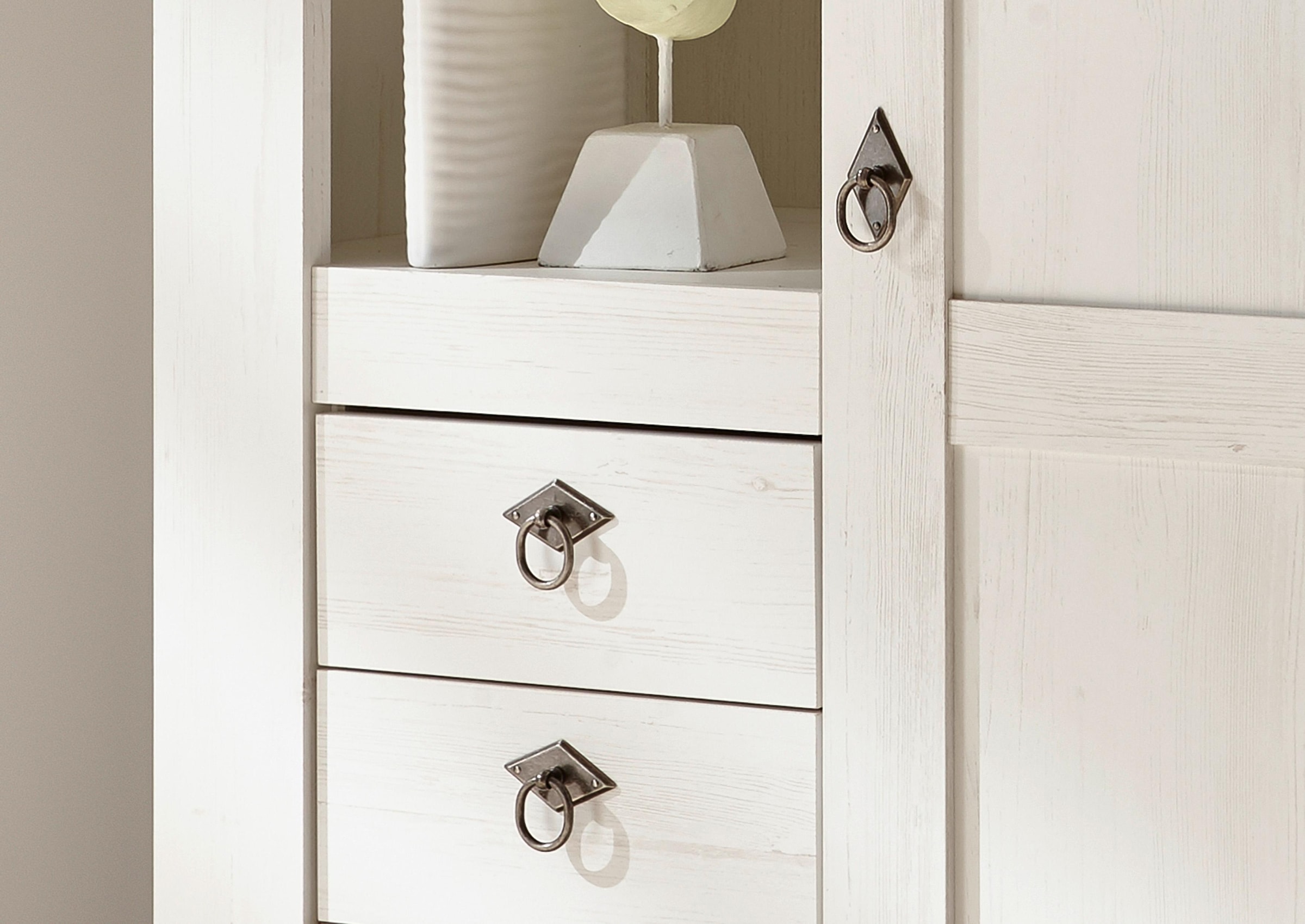 Home affaire Wohnwand »Cremona, Anbauwand im Landhausstil, Komplettset, Wohnzimmer-Set«
