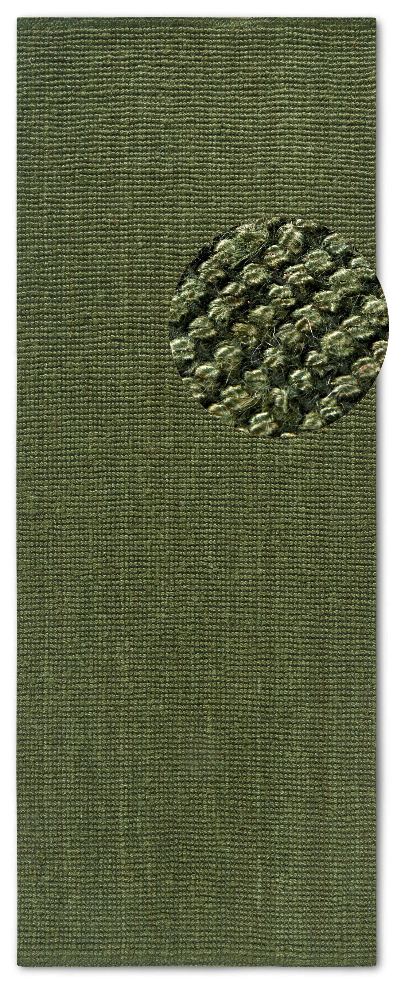 THE RUGS Villeroy & Boch 1791 Rosalie Jute Rug Handwoven Living Room in Green | Size: 80cm x 200cm