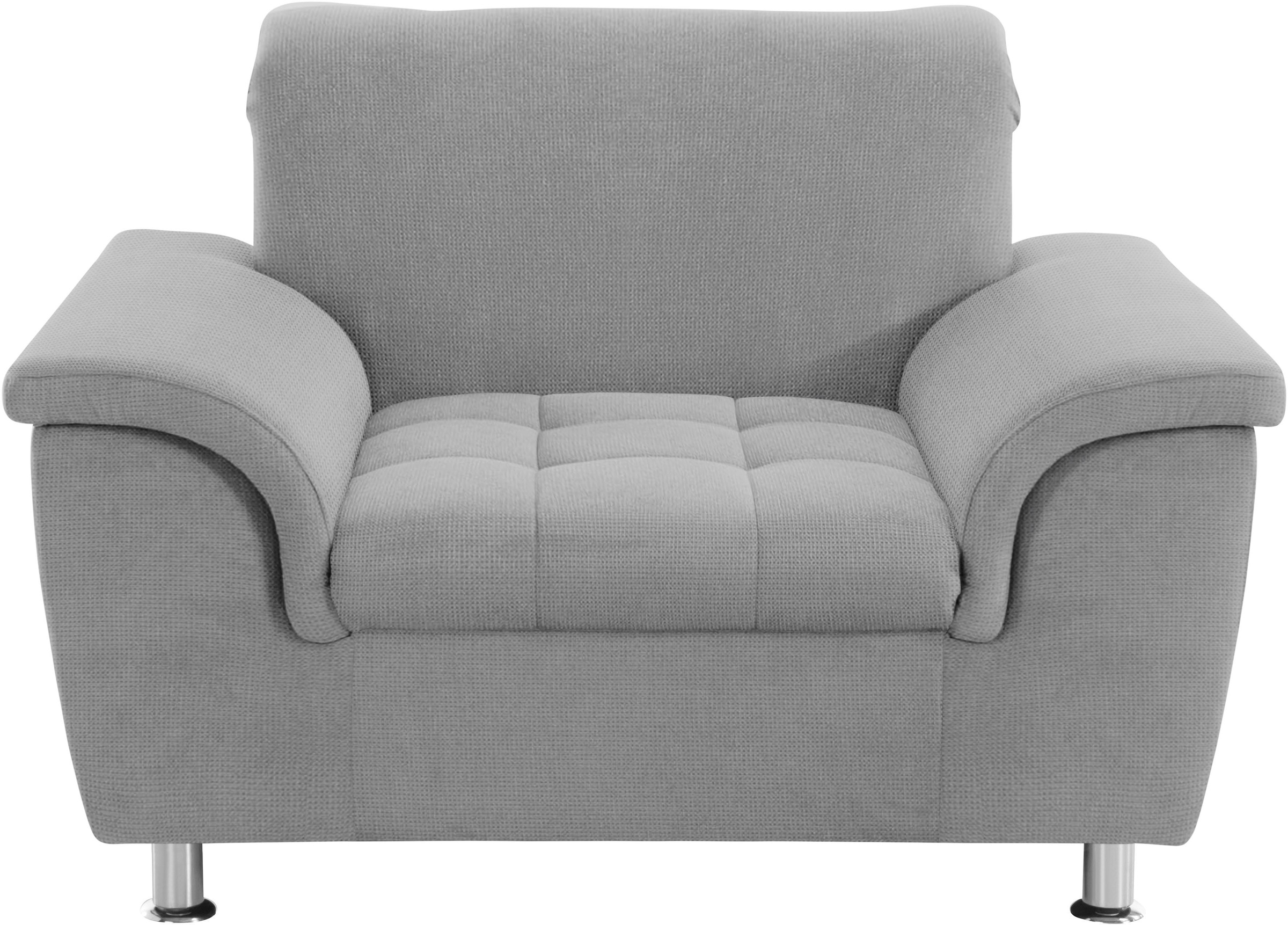 DOMO collection Sessel »Franzi, zeitlos und elegant, moderne Sitzheftung«, wahlweise mit Kopfteilverstellung