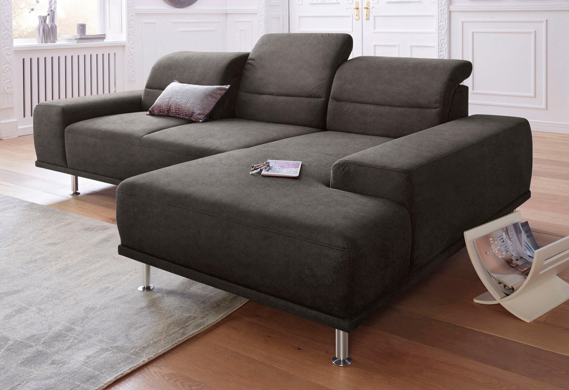 Image of sit&more Ecksofa, mit Recamiere und Federkern, inklusive Sitztiefenverstellung bei Ackermann Versand Schweiz