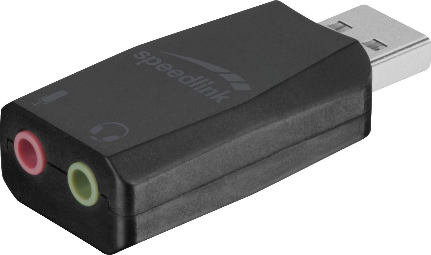 Speedlink USB-Soundkarte »VIGO externe Soundkarte, USB-A zu 3,5mm Klinke«, USB Adapter mit Mikrofon- und Kopfhörereingang, PC und PS4