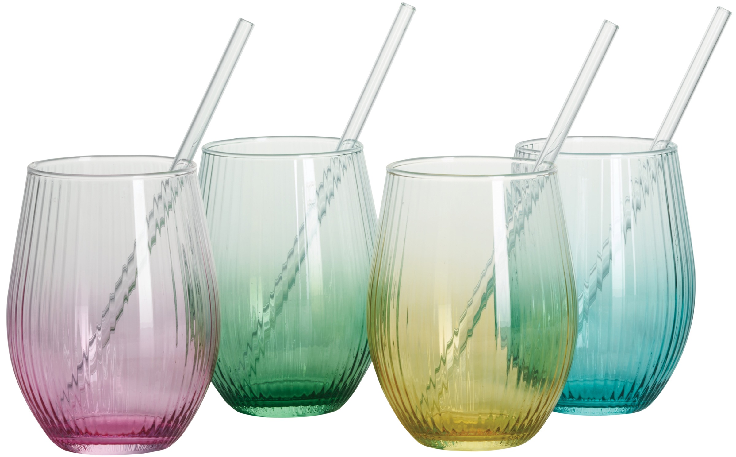 Image of Ritzenhoff & Breker Gläser-Set "Spritz, Longdrinkglas" inkl. Glas-Trinkhalme, 590 ml, spülmaschinenfest