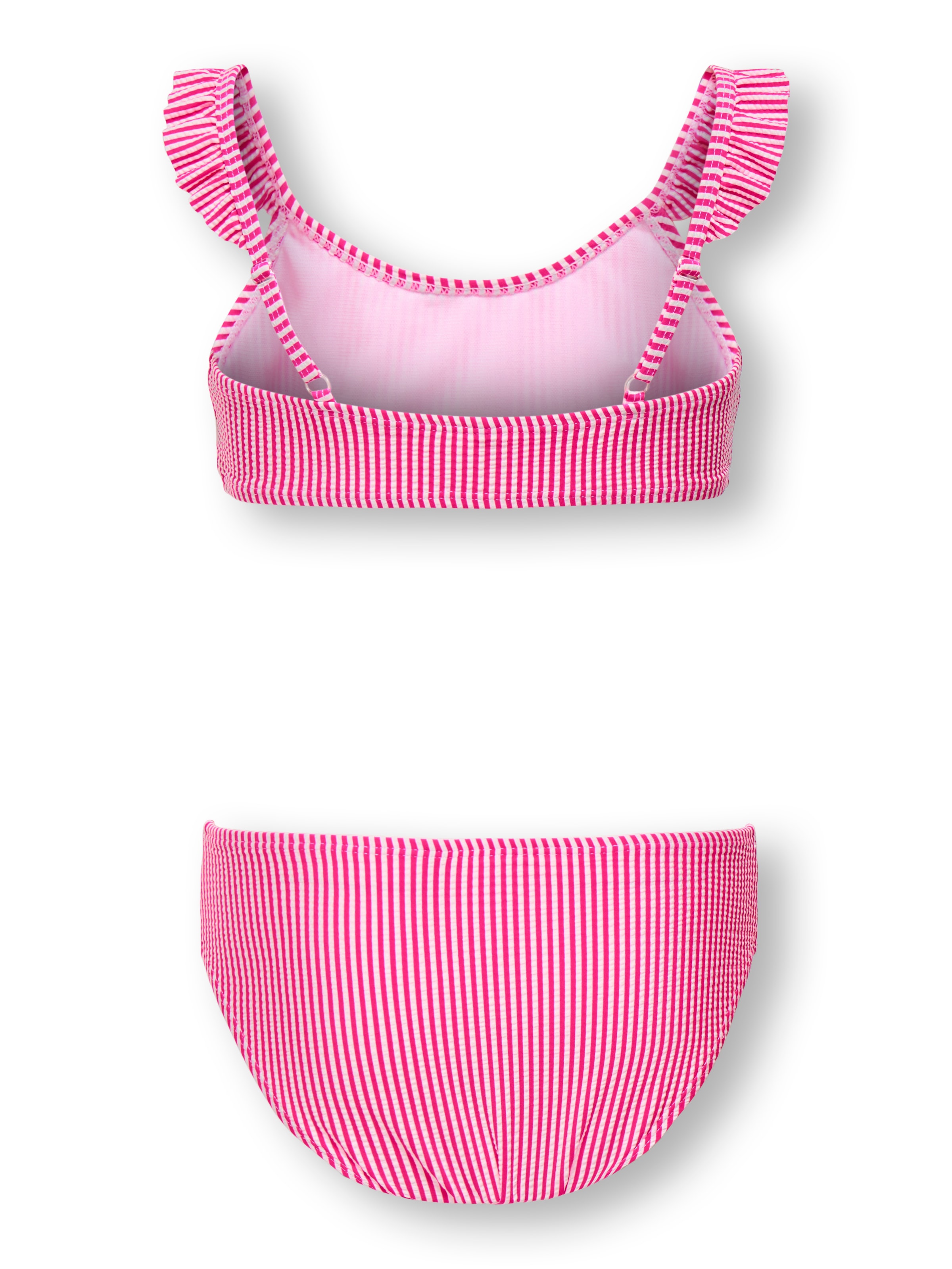 KIDS ONLY Bandeau-Bikini »KOGSUNNY STRUCTURE BIKINI SET ACC« Set, 2 Stk. mit kleiner Rüsche an der Schulter