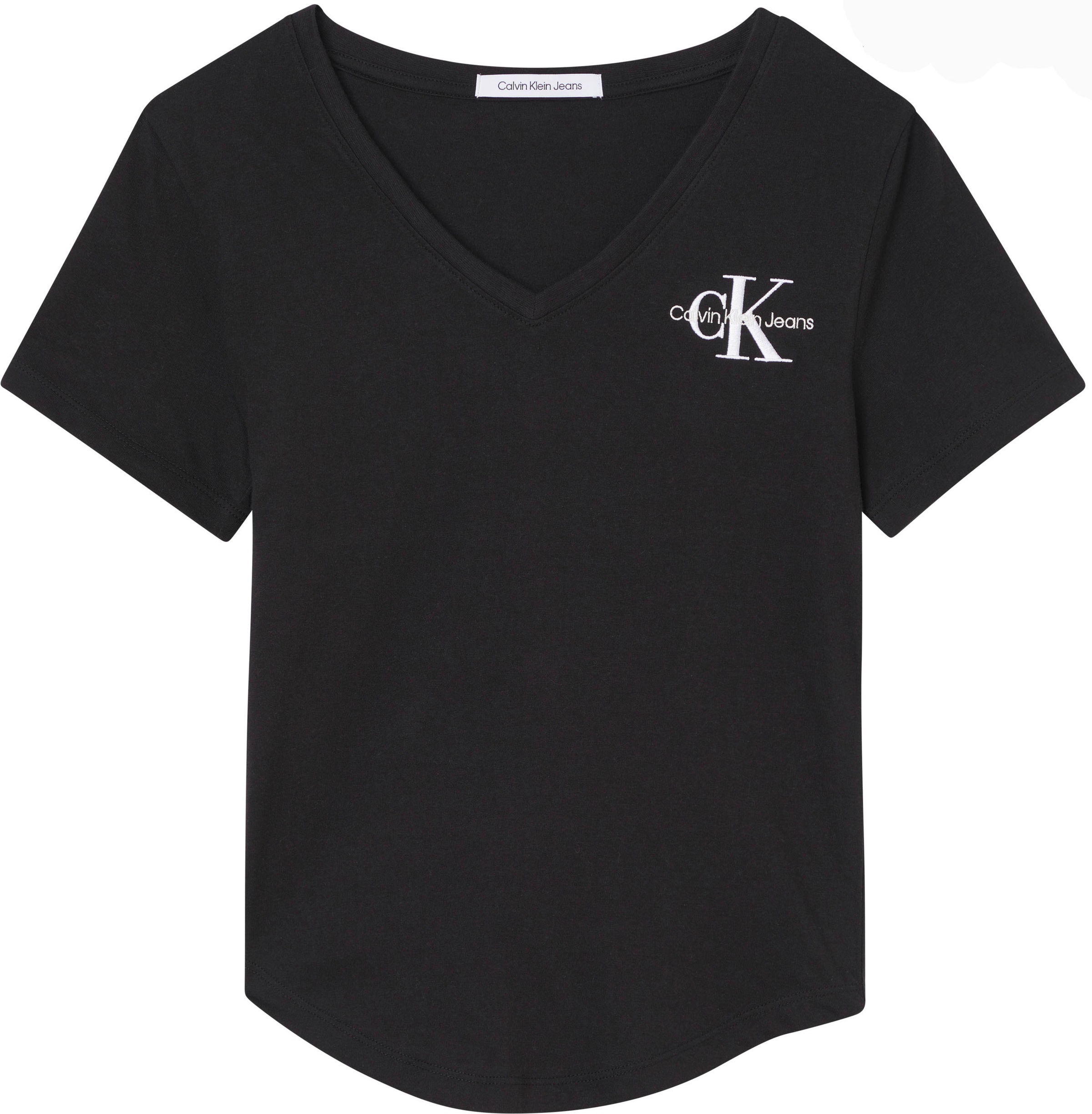 Image of Calvin Klein Jeans Plus Kurzarmshirt »PLUS MONOGRAM SLIM V-NECK TEE«, mit Calvin Klein Jeans Logo-Stickerei bei Ackermann Versand Schweiz