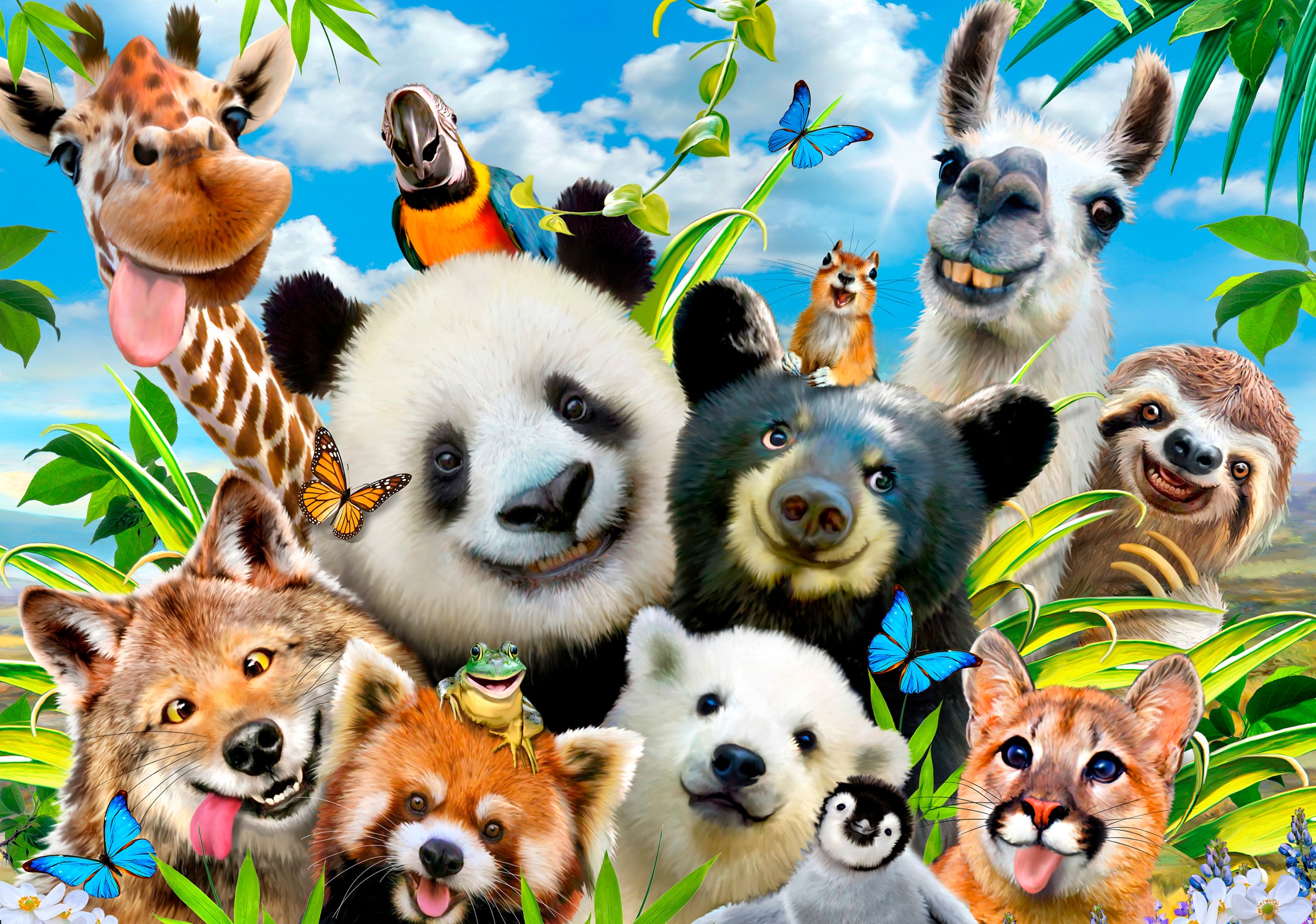 Image of Consalnet Vliestapete »TIER-SELFIES«, grafisch, in verschiedenen Grössen bei Ackermann Versand Schweiz