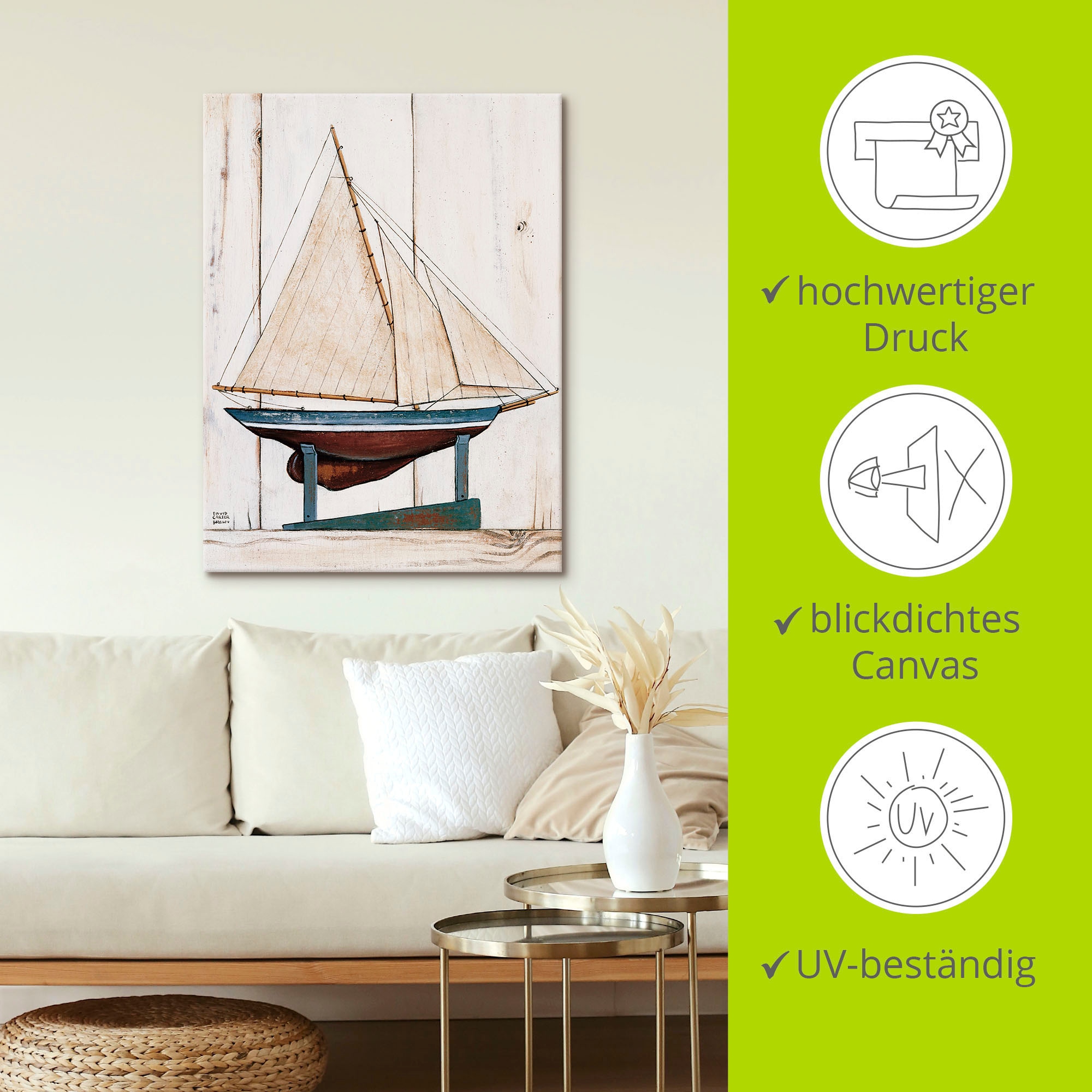 Artland Tableau sur toile »Rennjacht« 1 cuis tlg. auf Holzrahmen gespannt