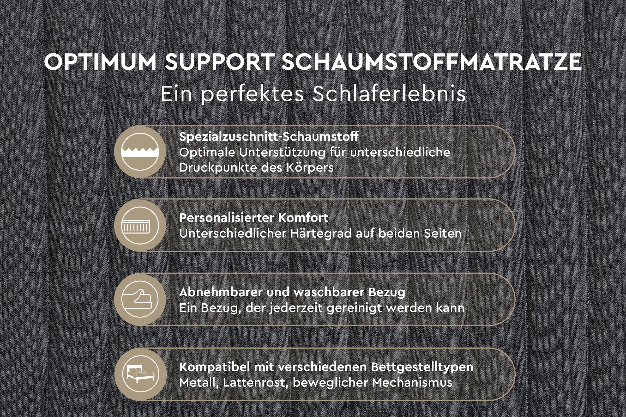 Yatas Bedding Kaltschaummatratze »Optimum Support Kaltschaummatratze,Matratze 90x200 & weitere Grössen« 16 cm hoch Raumgewicht: 35 kg/m³ 1 Stk. tlg. 7-Zonen, H2 / H3, wendbar, atmungsaktiv