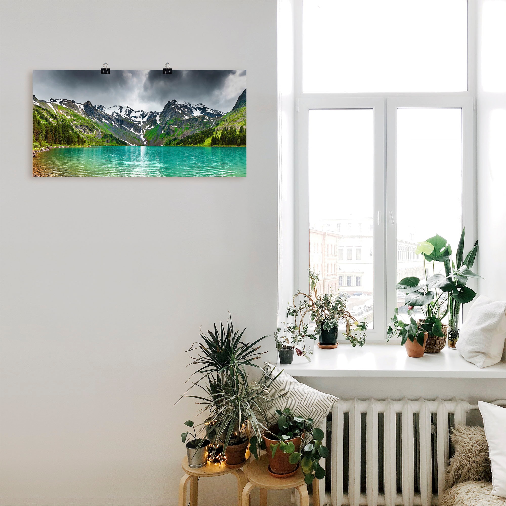 Artland Wandbild »Bergsee«, Berge, (1 St.), als Alubild, Outdoorbild, Leinwandbild, Poster in verschied. Grössen