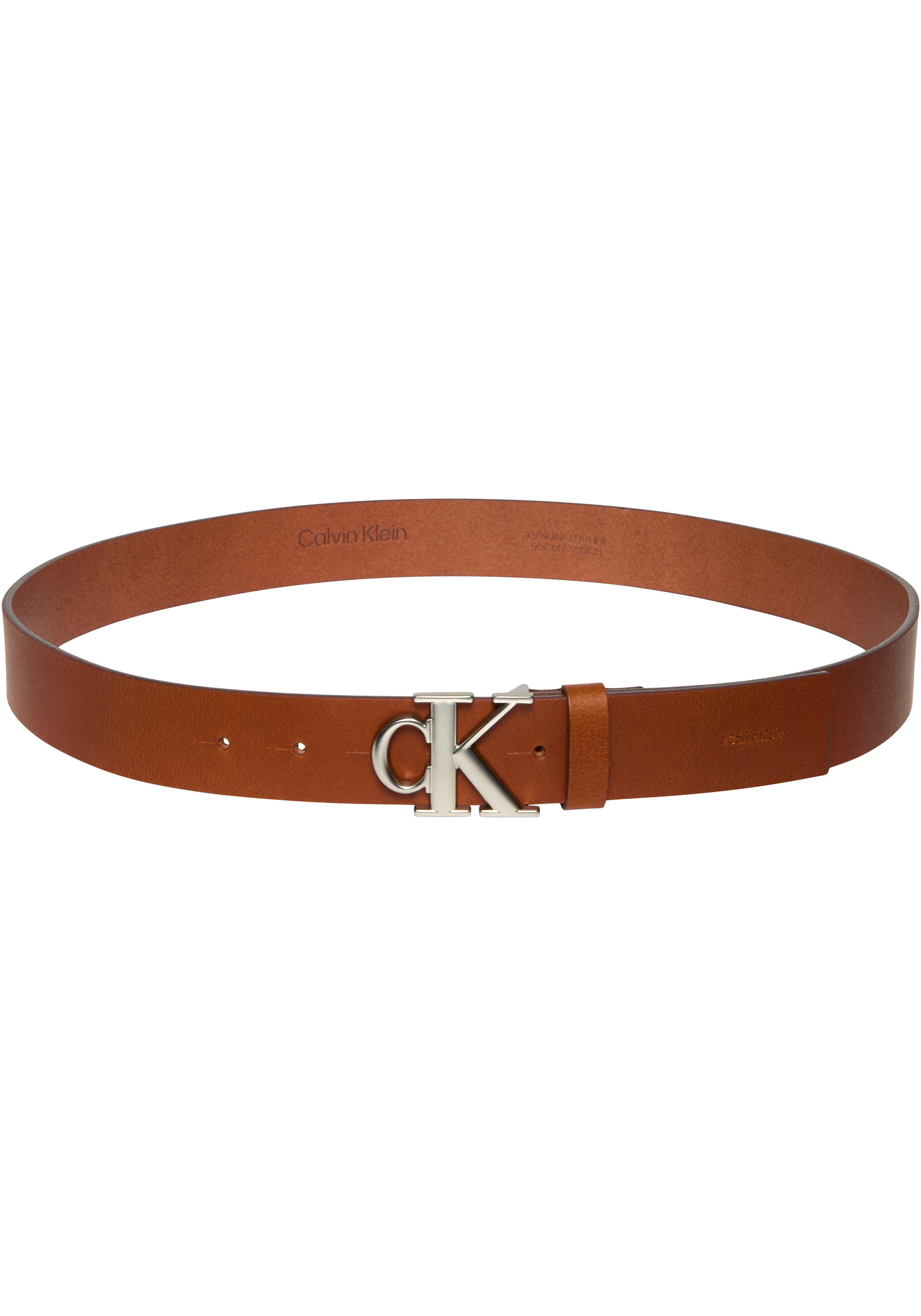 Calvin Klein Ledergürtel »CK BUCKLE SMOOTH 35MM« Grössenverstellbar mit Metallschliesse