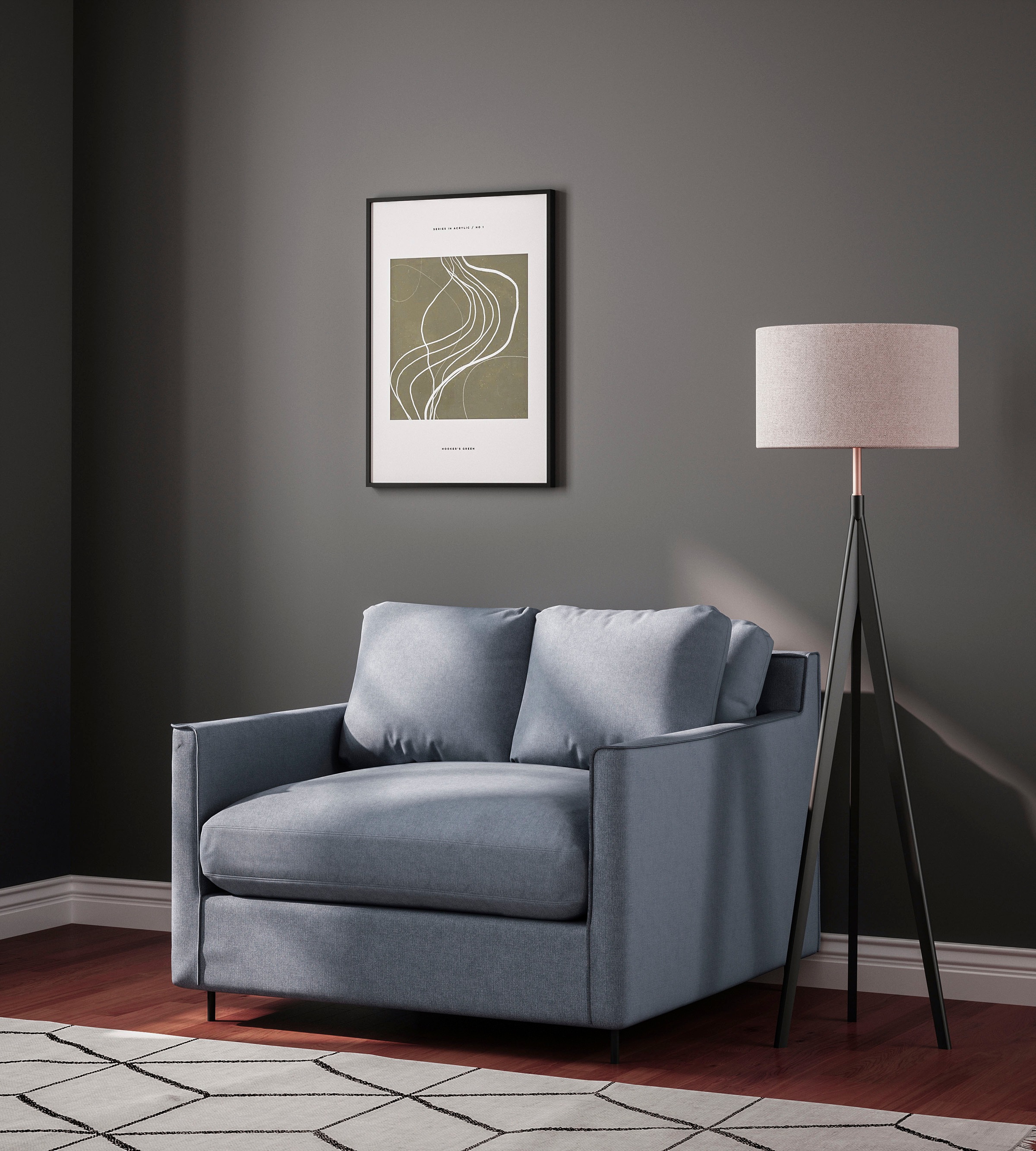 Image of ATLANTIC home collection XXL-Sessel, Big Sessel, skandinavisch im Design, extra weich und kuschelig, Füllung mit Federn bei Ackermann Versand Schweiz