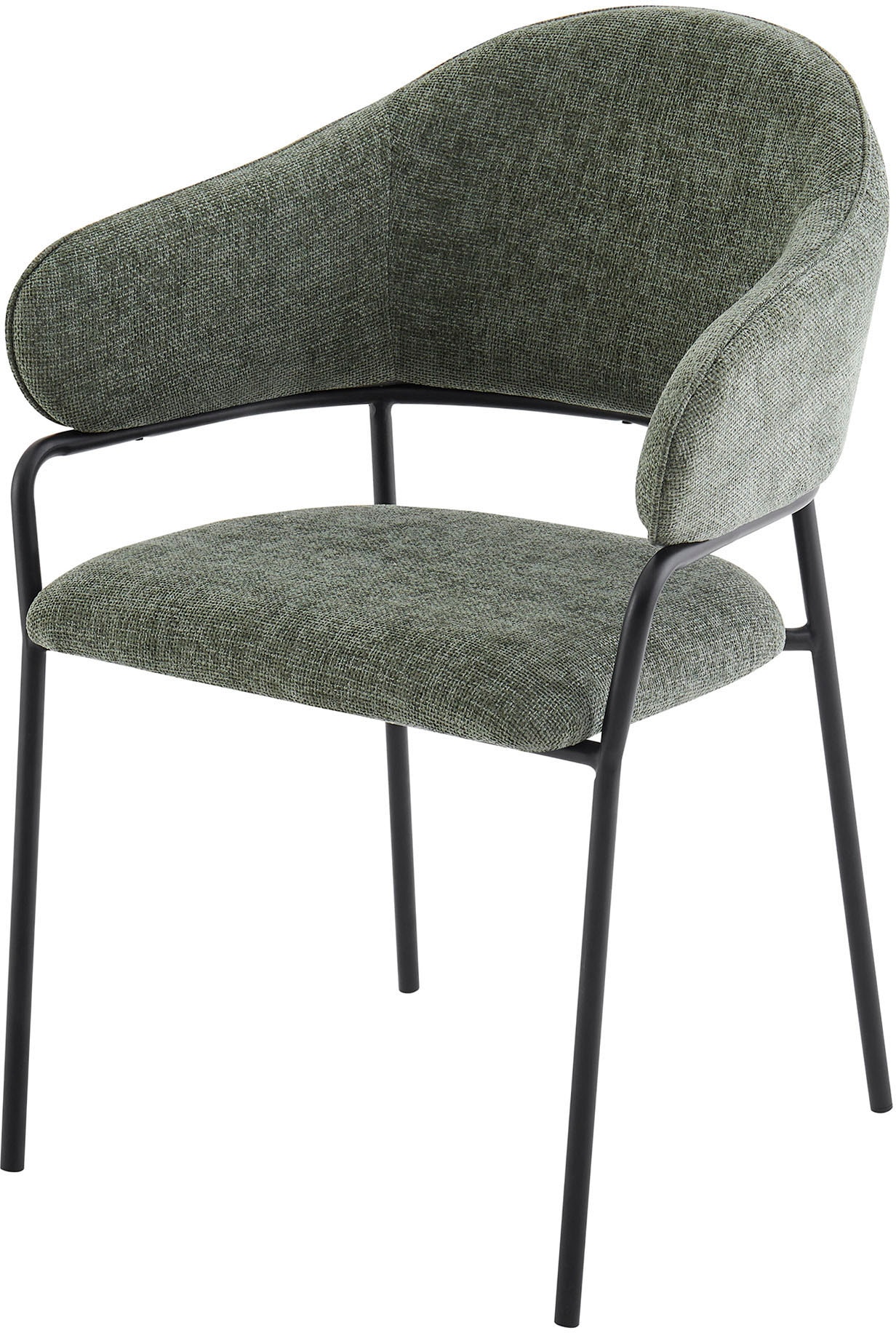 byLIVING Chaise de salle à manger »Curve« (Set) 2 cuismoderner Stoff Stuhl mit gemütlichem Sitzkomfort, verschiedene Farben.