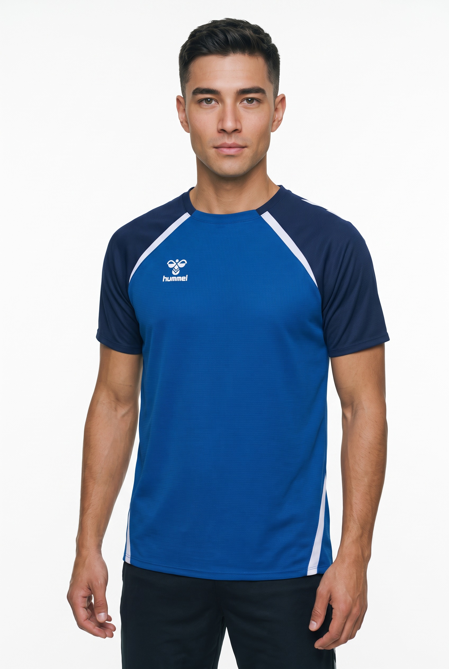 Image of hummel Trainingsshirt "HMLLEAD 2.0 JERSEY S/S" mit Chevrons auf den Schultern, atmungsaktiv, schnelltrocknend