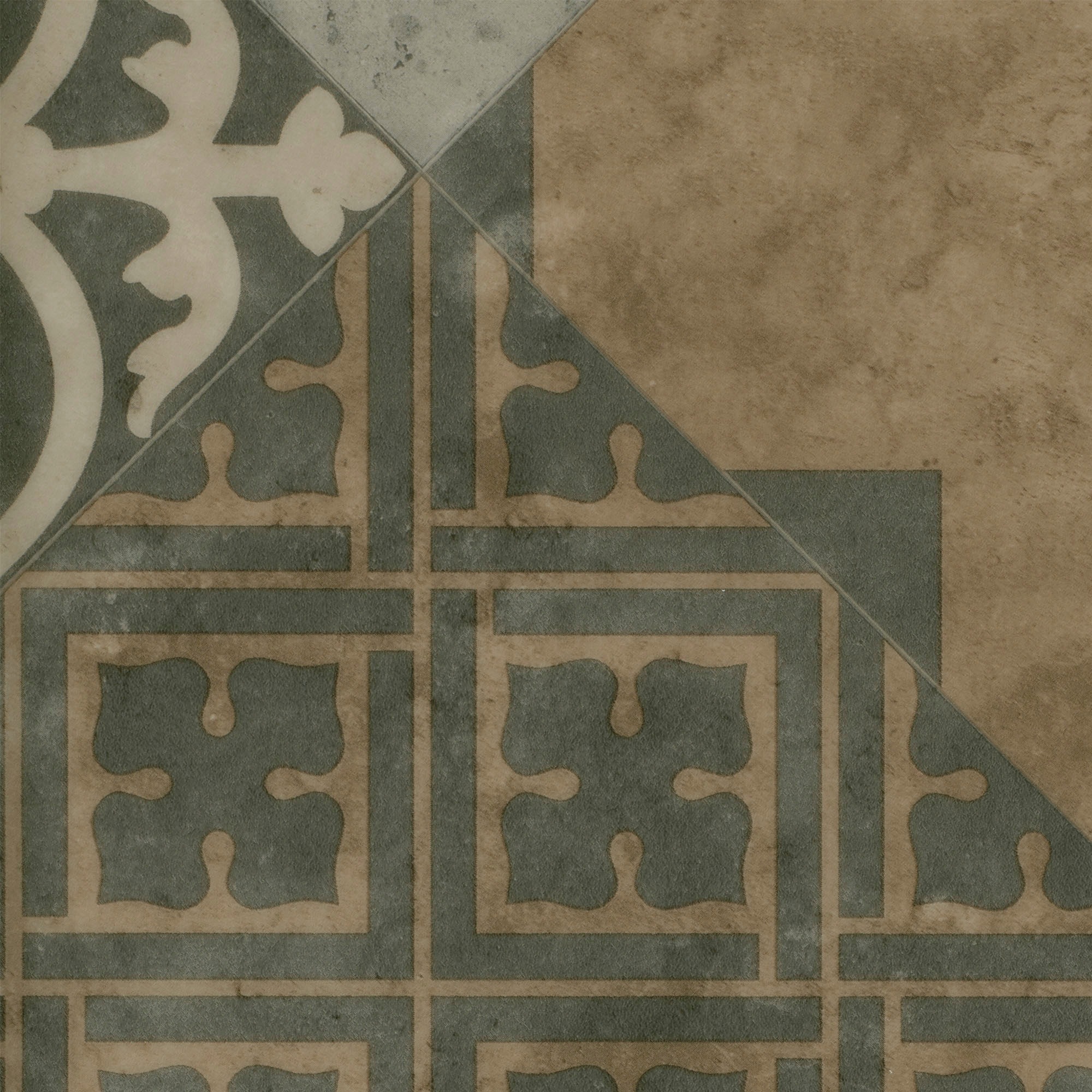 Image of Bodenmeister Vinylboden »PVC Bodenbelag Fliesenoptik Retro diagonal grau beige«, Meterware, Breite 200/300/400 cm bei Ackermann Versand Schweiz