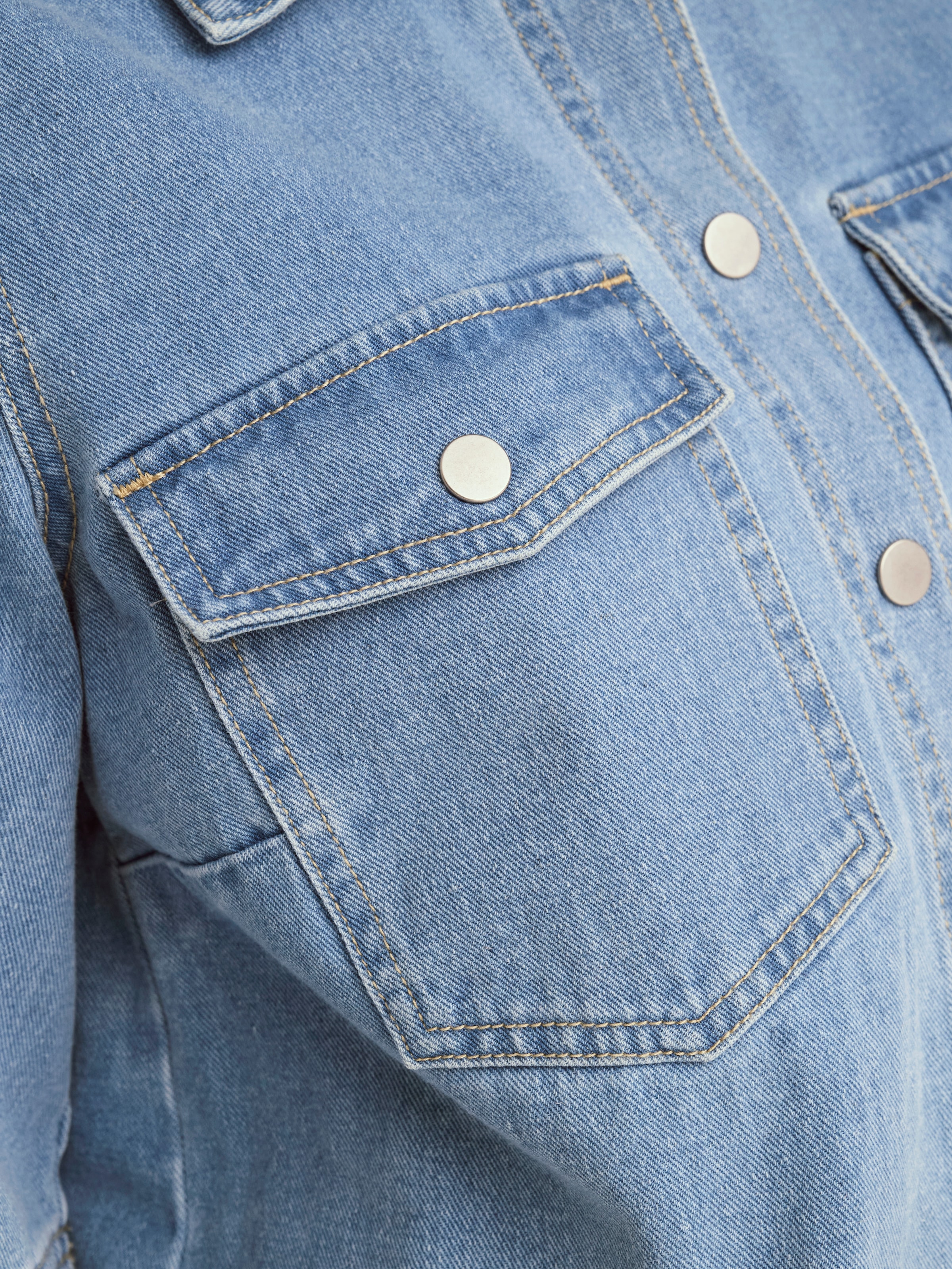 ONLY Blouse en jean »ONLBELLE S/S SHIRT DNM GUA NOOS« mit Halbarm