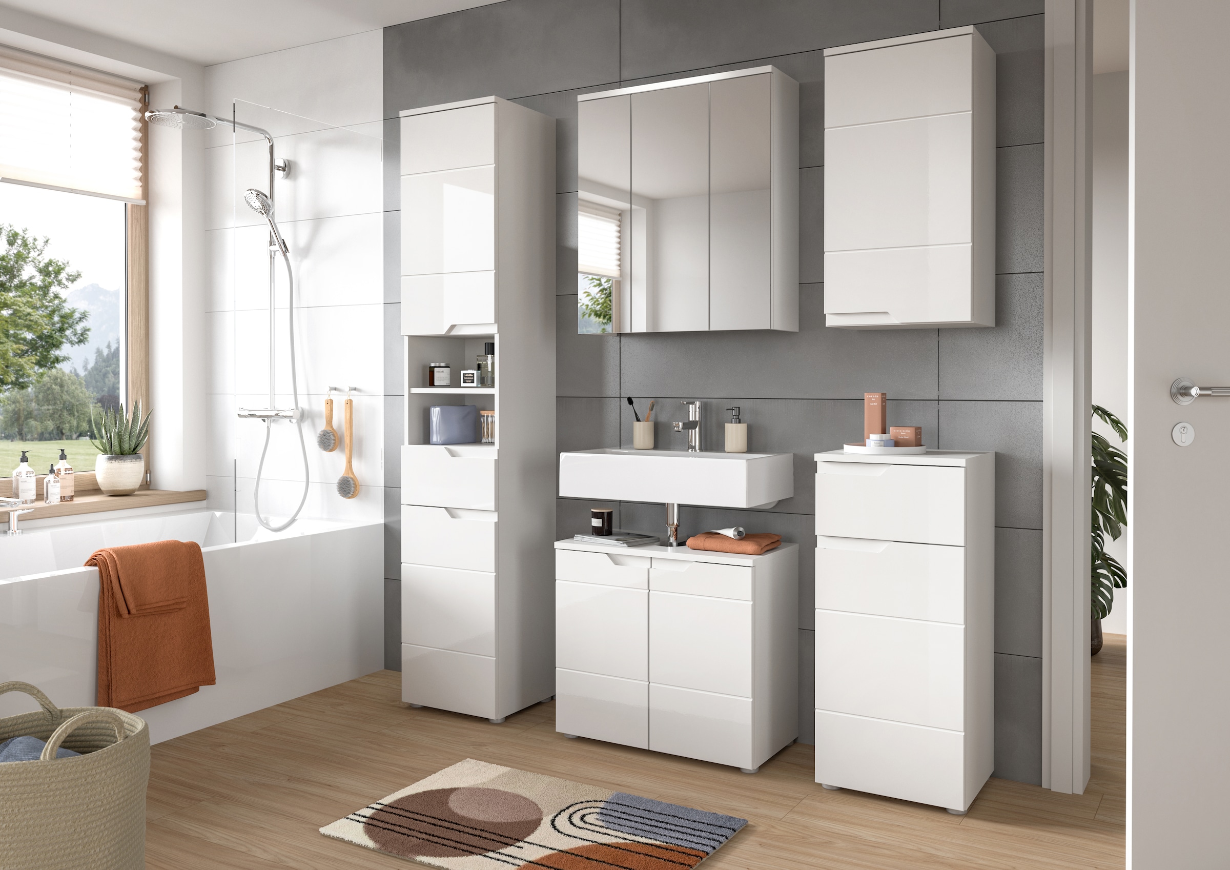 INOSIGN Unterschrank »CAPRI, Höhe 87 cm, 1 Schubkasten, 1 Tür mit Softclose-Funktion« Standschrank, Badschrank, Kommode, Badkommode, Anrichte, Midischrank