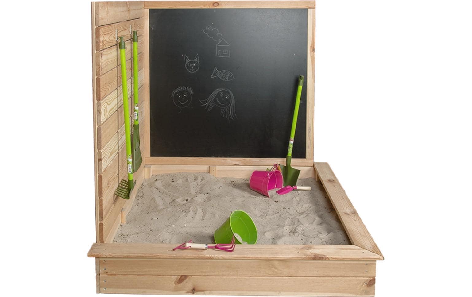 esschert design Sandkasten »mit Tafel Holz 115.5 cm«