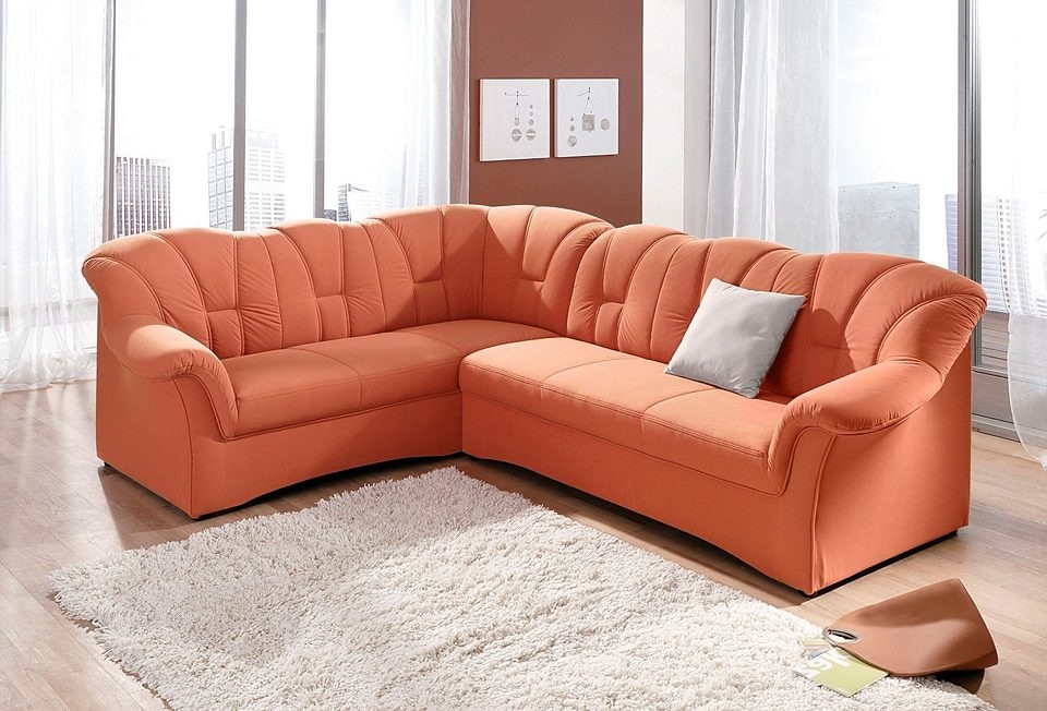 DOMO collection Ecksofa »Papenburg B/T/H: 242/190/84 cm L-Form«, wahlweise mit Bettfunktion, Langer Schenkel links oder rechts